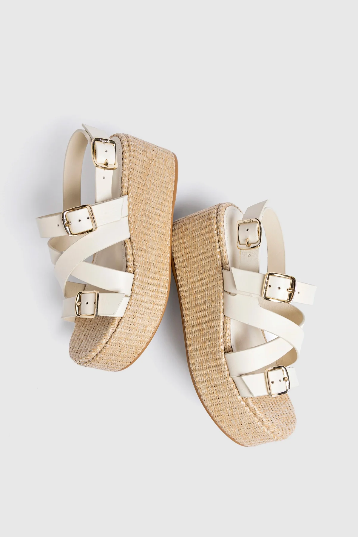 Patti Flatform Ivory Leather - Image 2