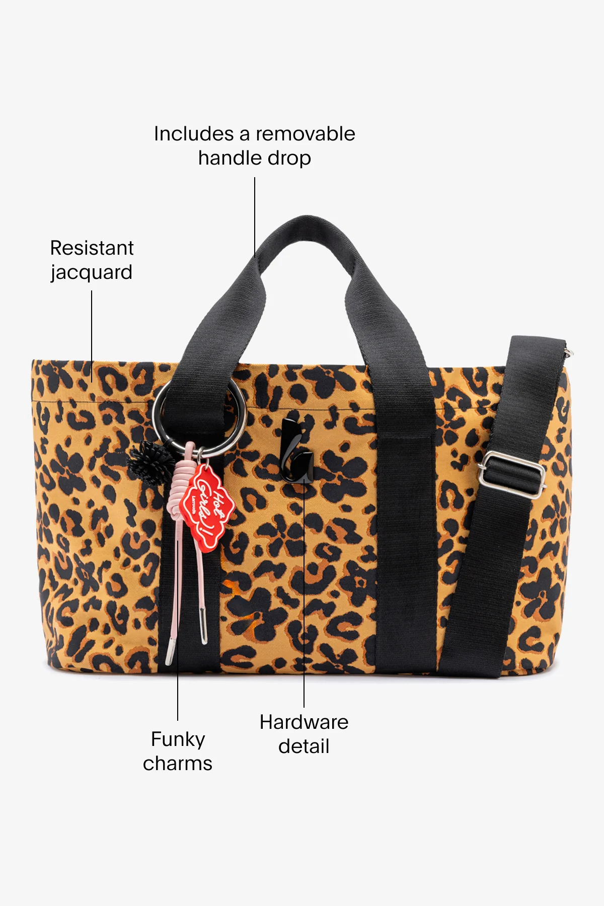 Americana Tote Bag In Leopard Jacquard - Image 5