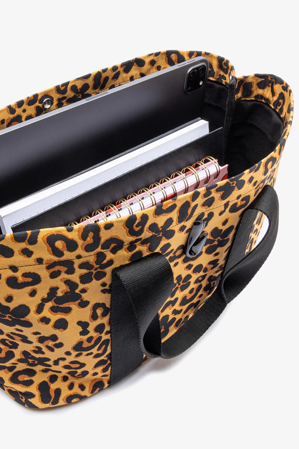 Americana Tote Bag In Leopard Jacquard - Image 7