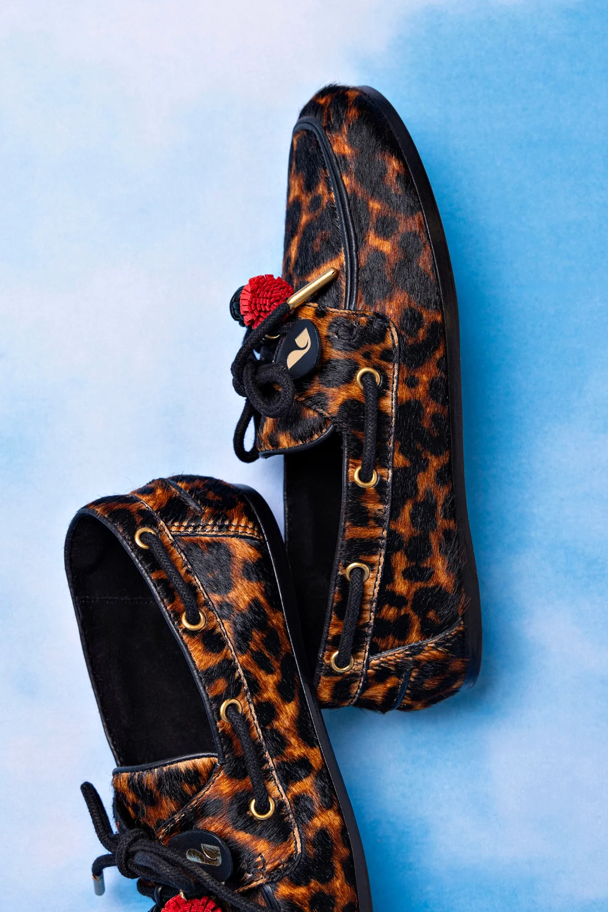 Cyprus Boat Shoe In Leopard Print Calf Hair Leather - Image 6