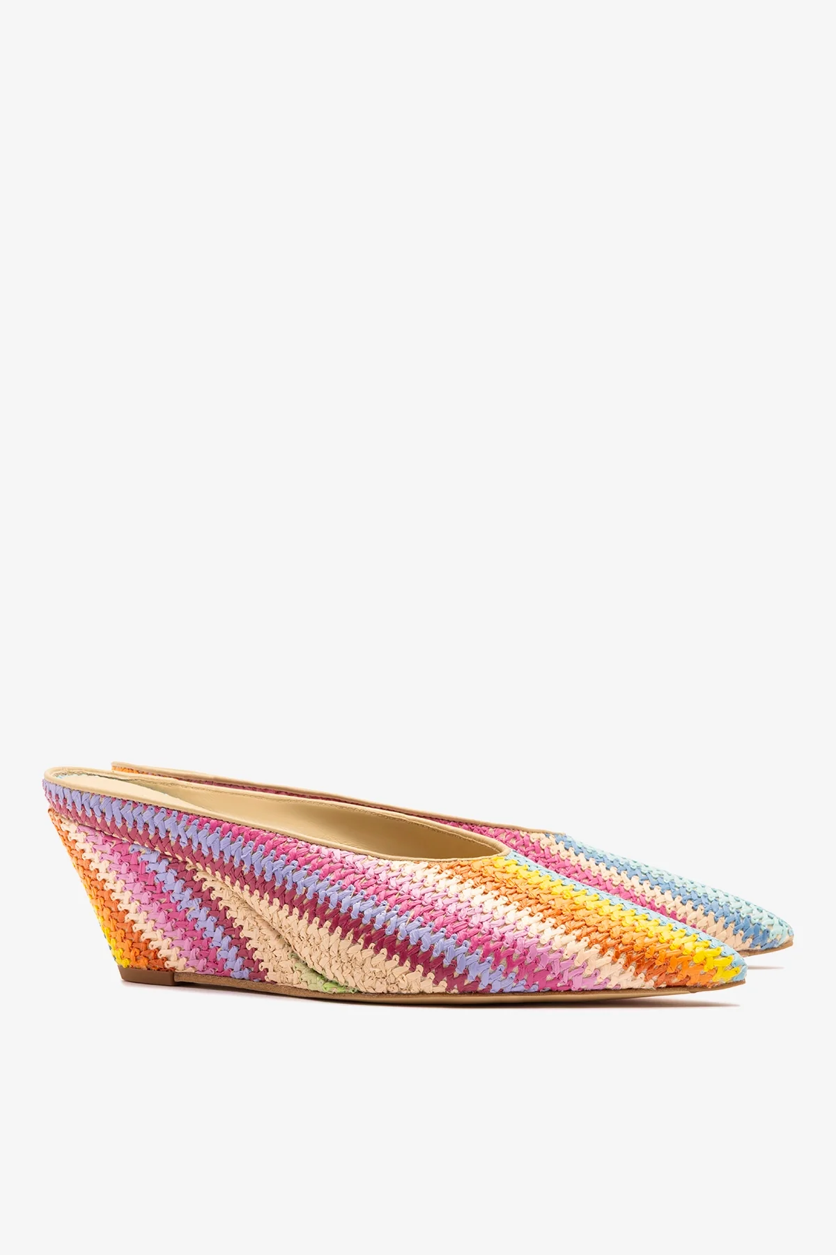 Loulou Mule Rainbow Raffia - Image 3