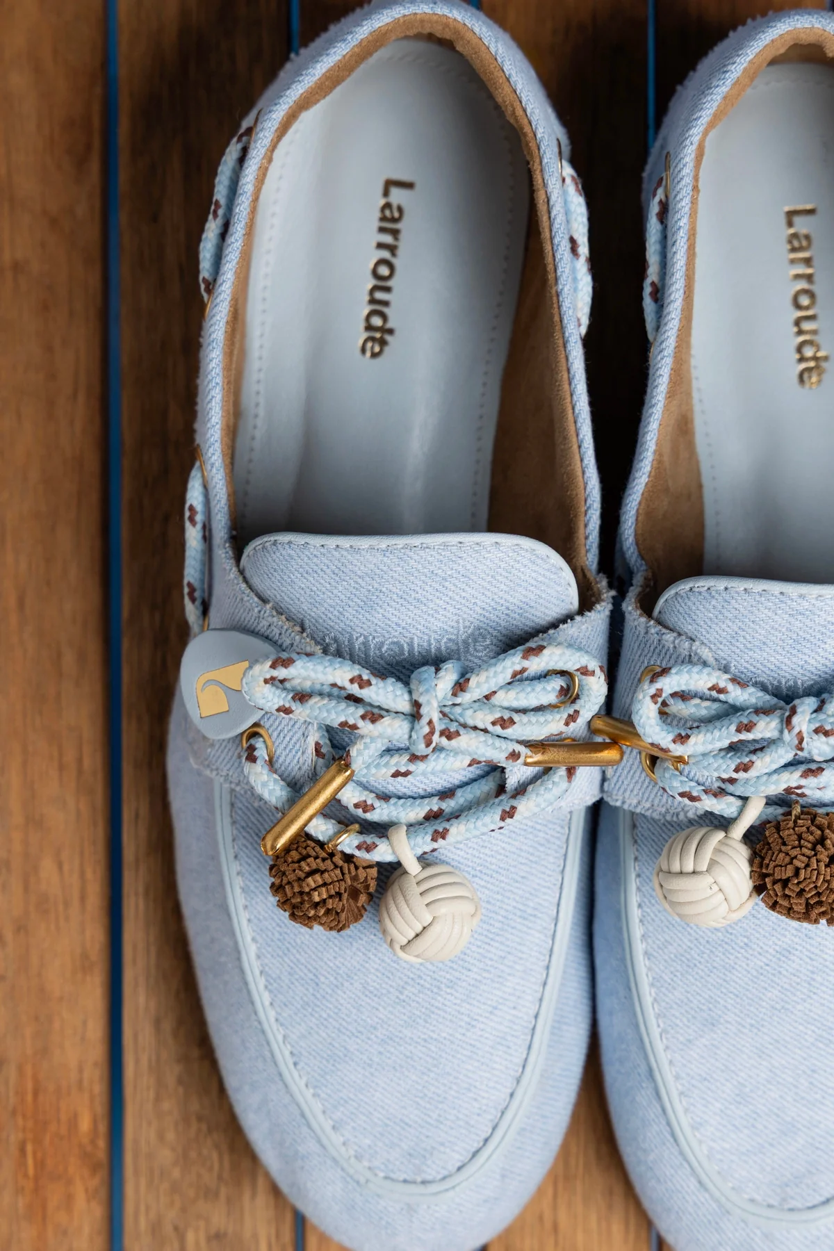 Cyprus Boat Shoe In Maya Denim - Image 2