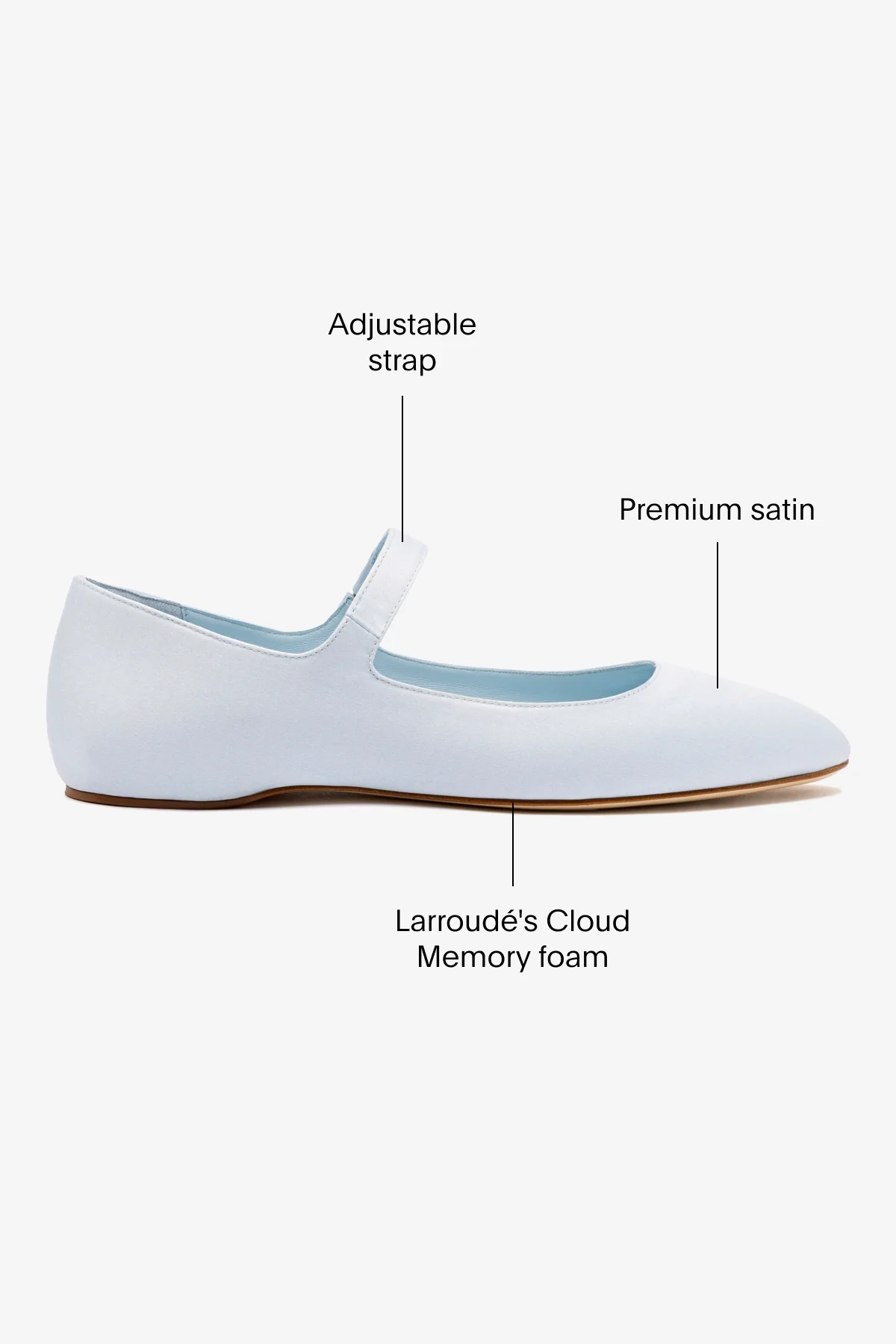 Larroudé by Nicolò B. Maria Ballet Flat In Maya Satin - Image 5