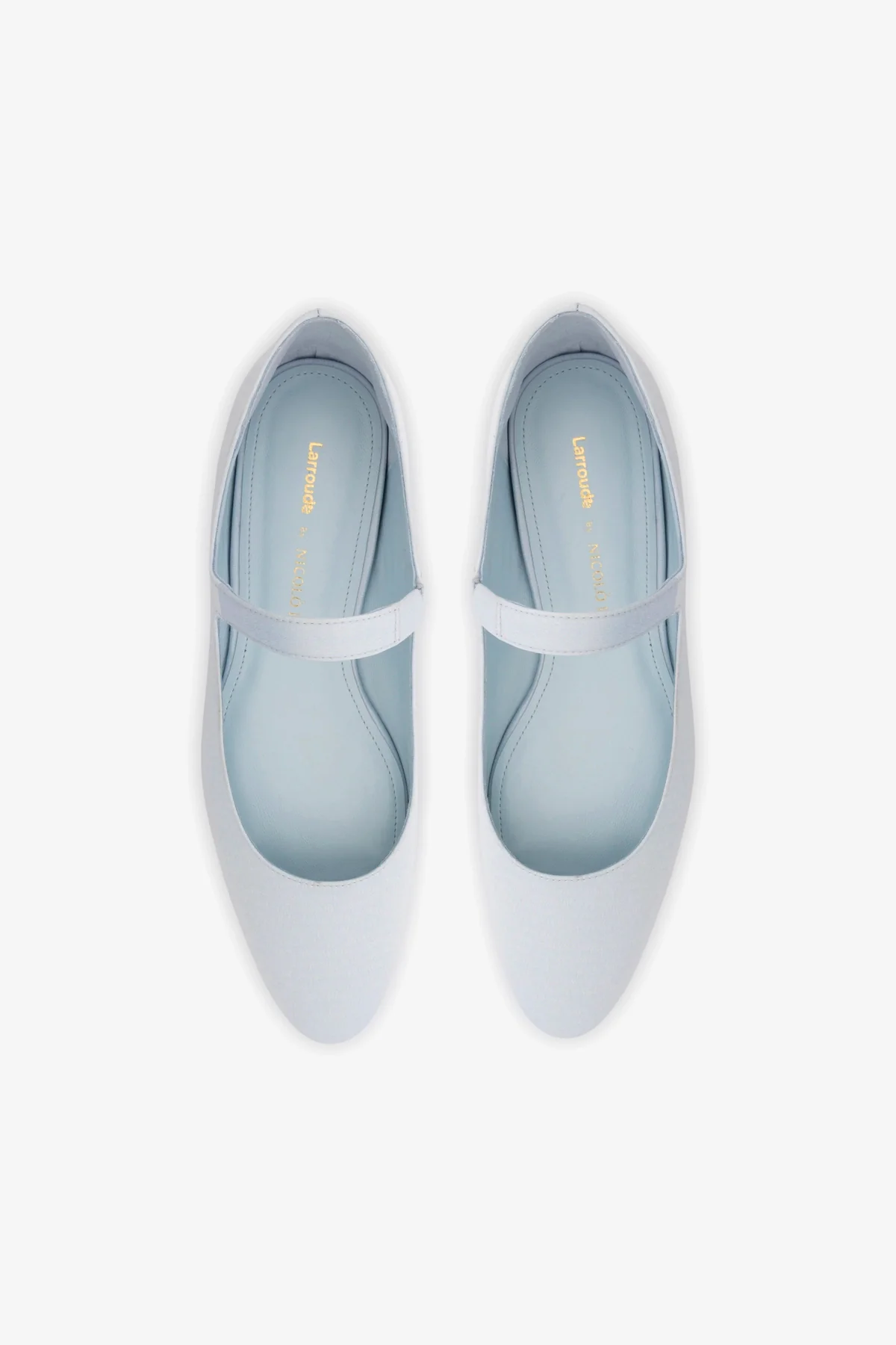 Larroudé by Nicolò B. Maria Ballet Flat In Maya Satin - Image 7