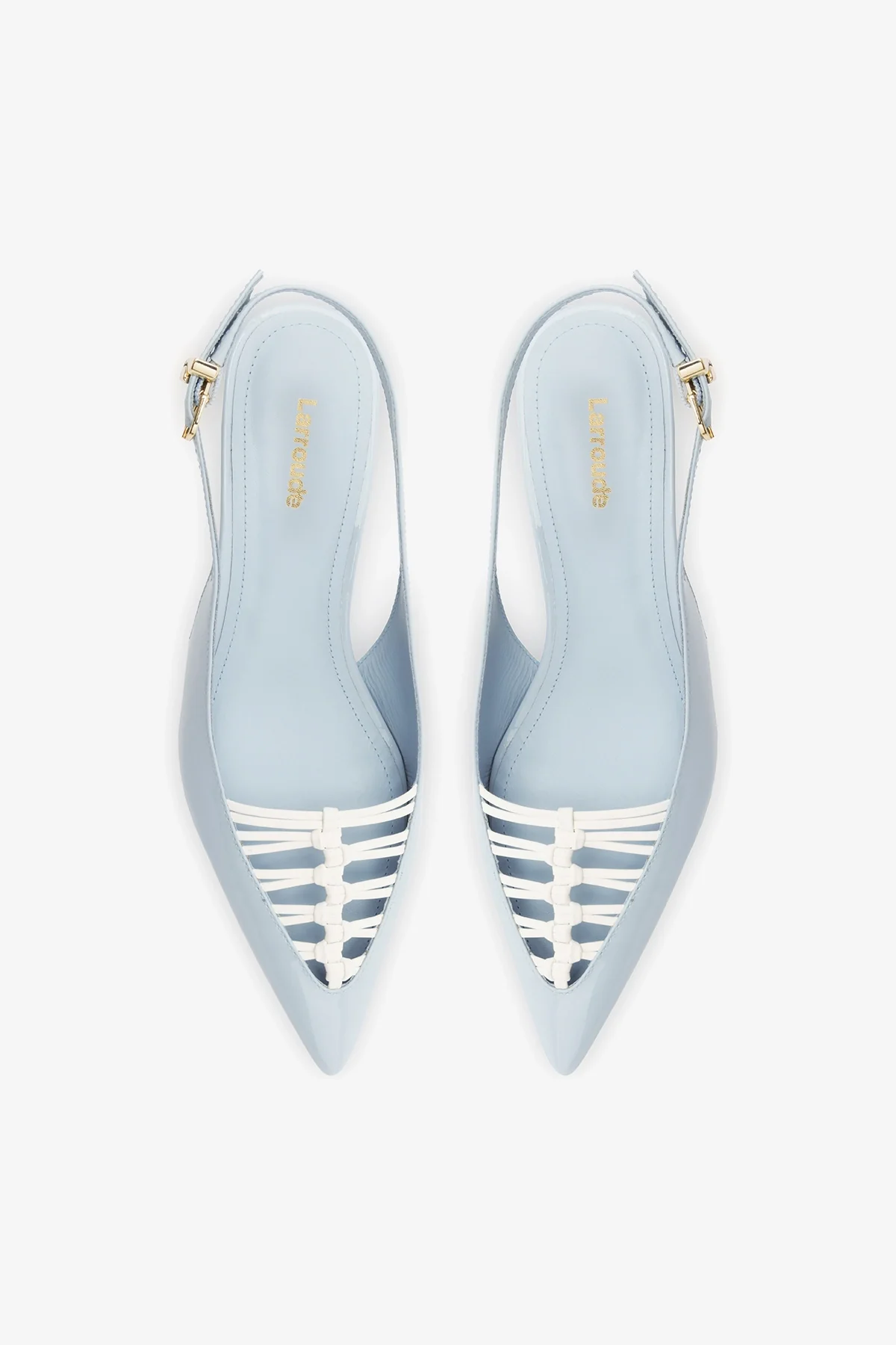 Nara Pump In Maya Patent Leather and White Leather - Image 6