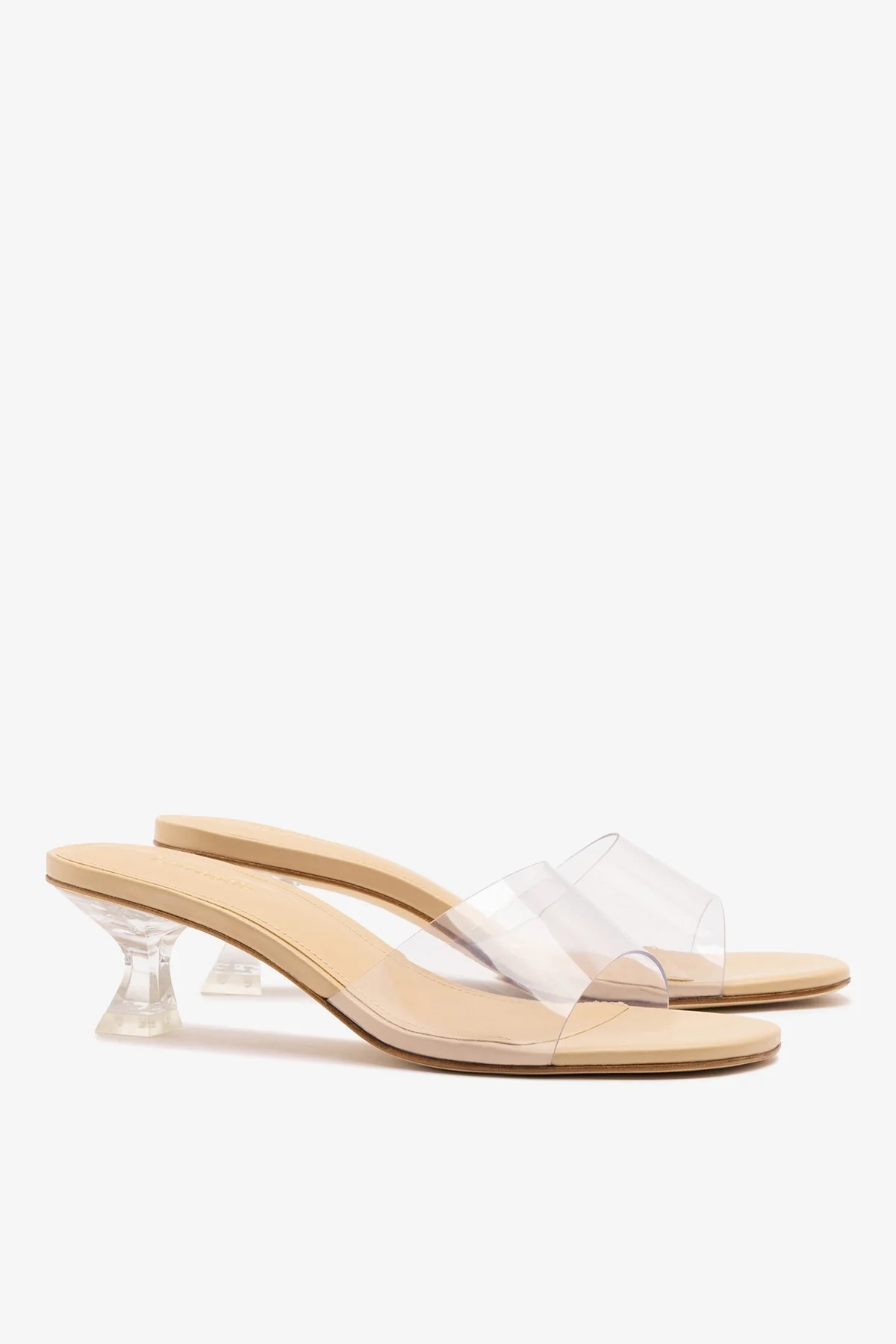 Vivi Lucite Clear Mule Sand Leather - Image 3