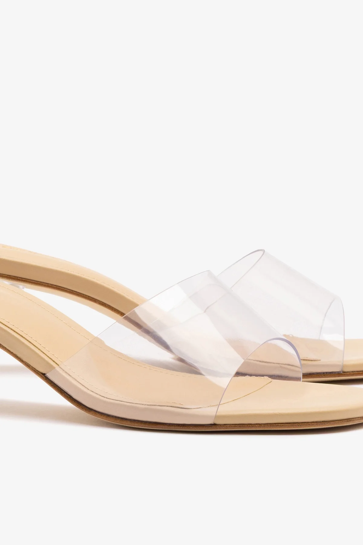 Vivi Lucite Clear Mule Sand Leather - Image 4