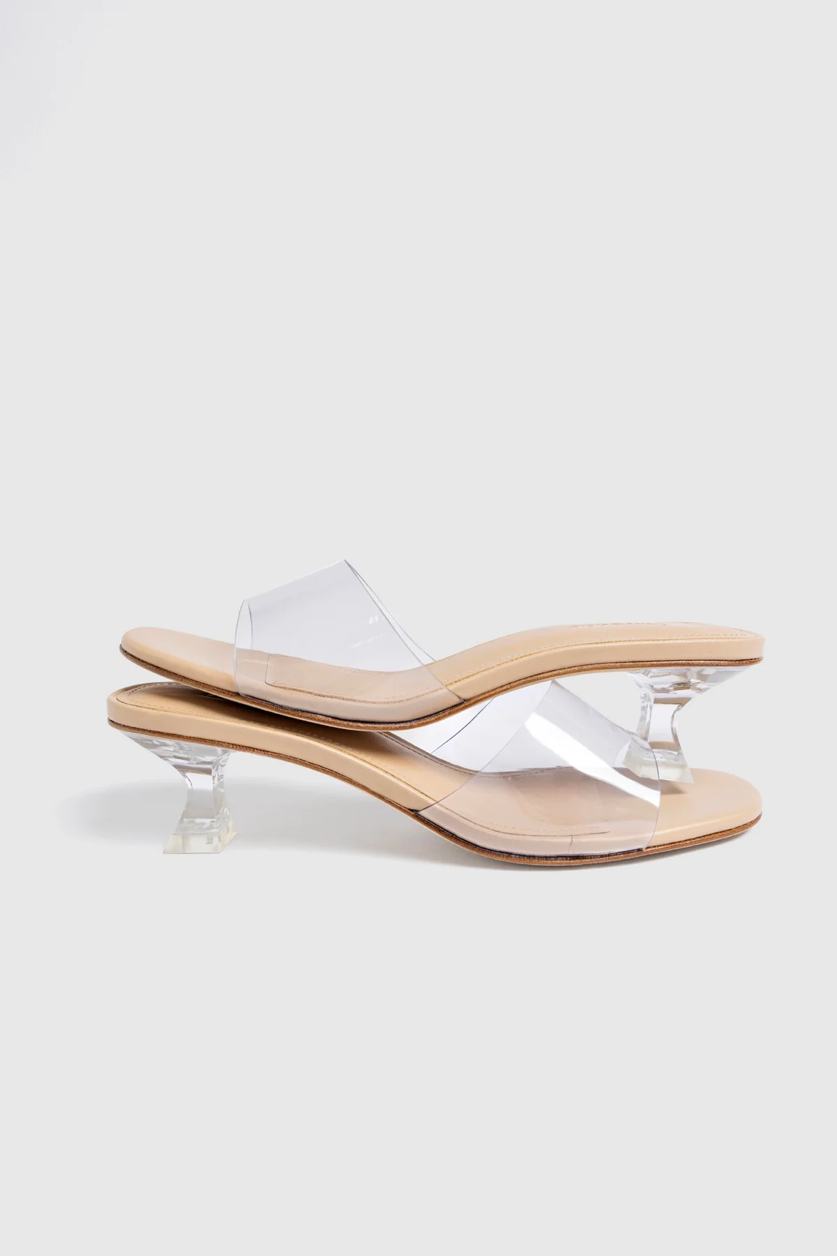Vivi Lucite Clear Mule Sand Leather - Image 6