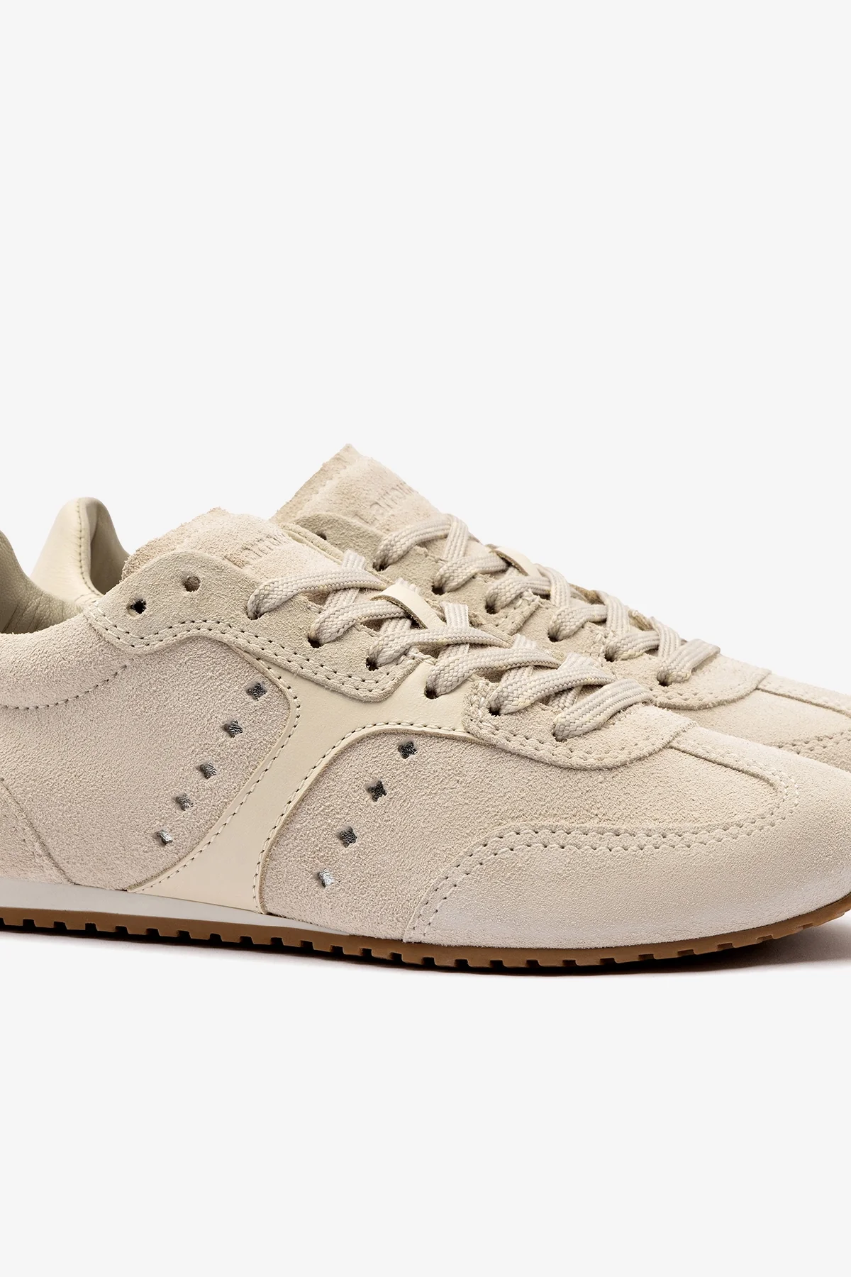 Stella Sneaker In Mushroom Grey Suede and Ivory Leather - Image 5