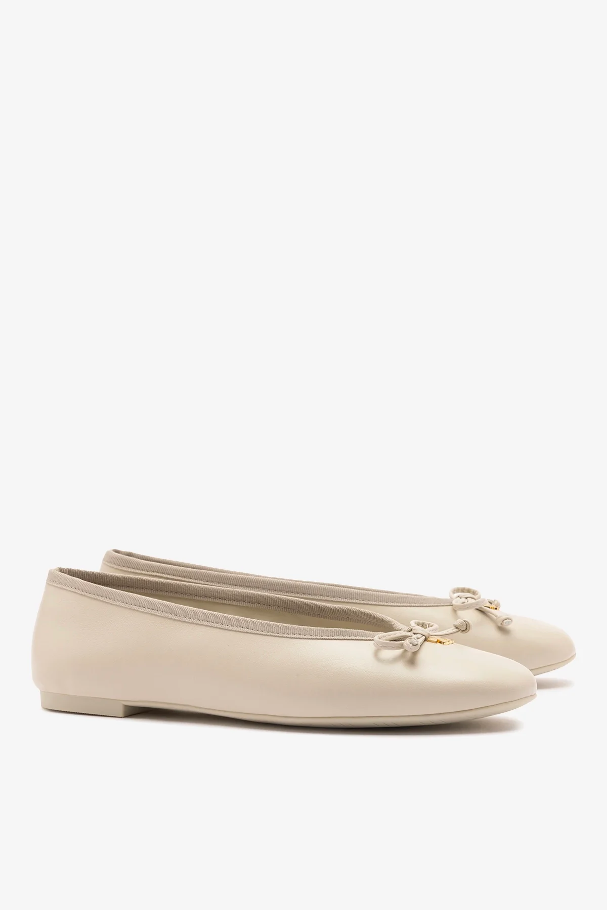 Pavlova Ballet Flat In Mushroom Grey Leather - Image 3