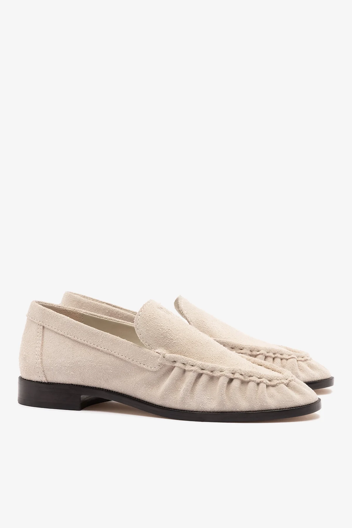 Margaux Loafer In Mushroom Grey Suede - Image 3