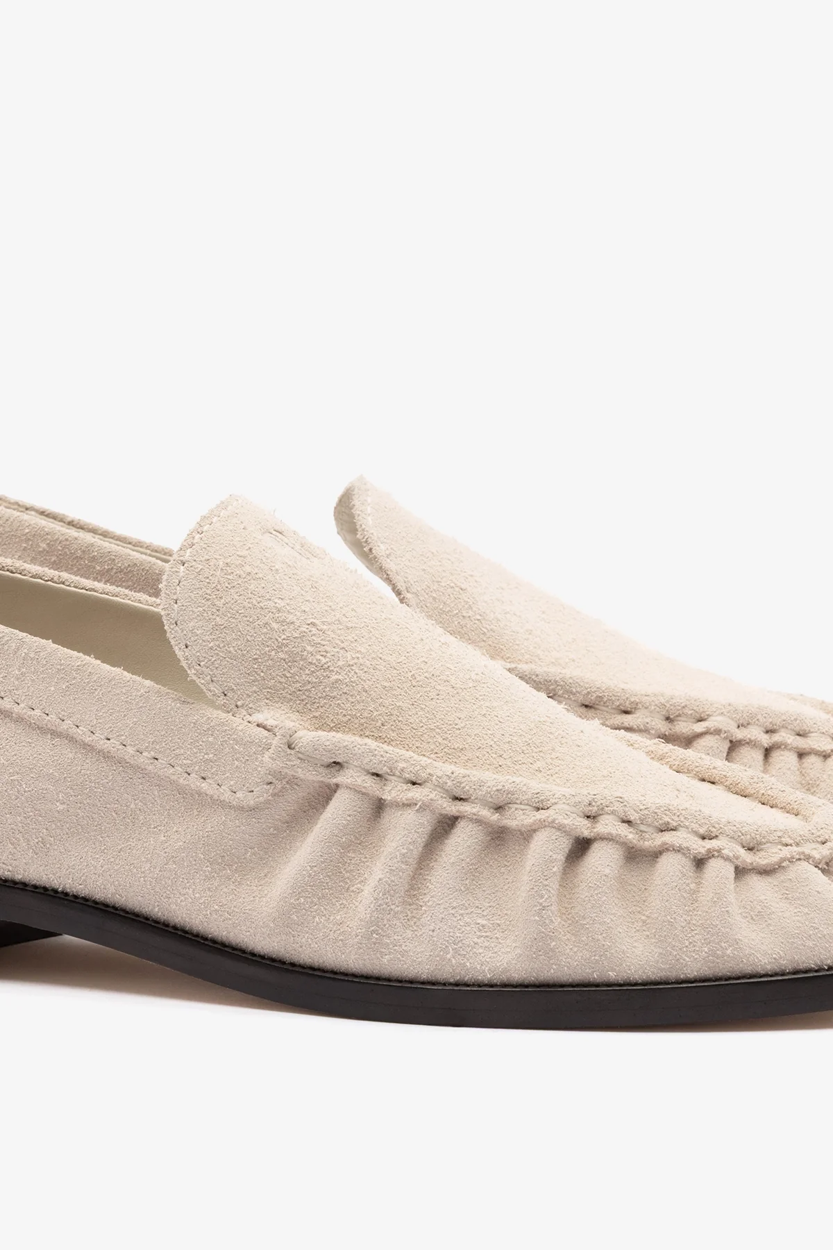 Margaux Loafer In Mushroom Grey Suede - Image 4