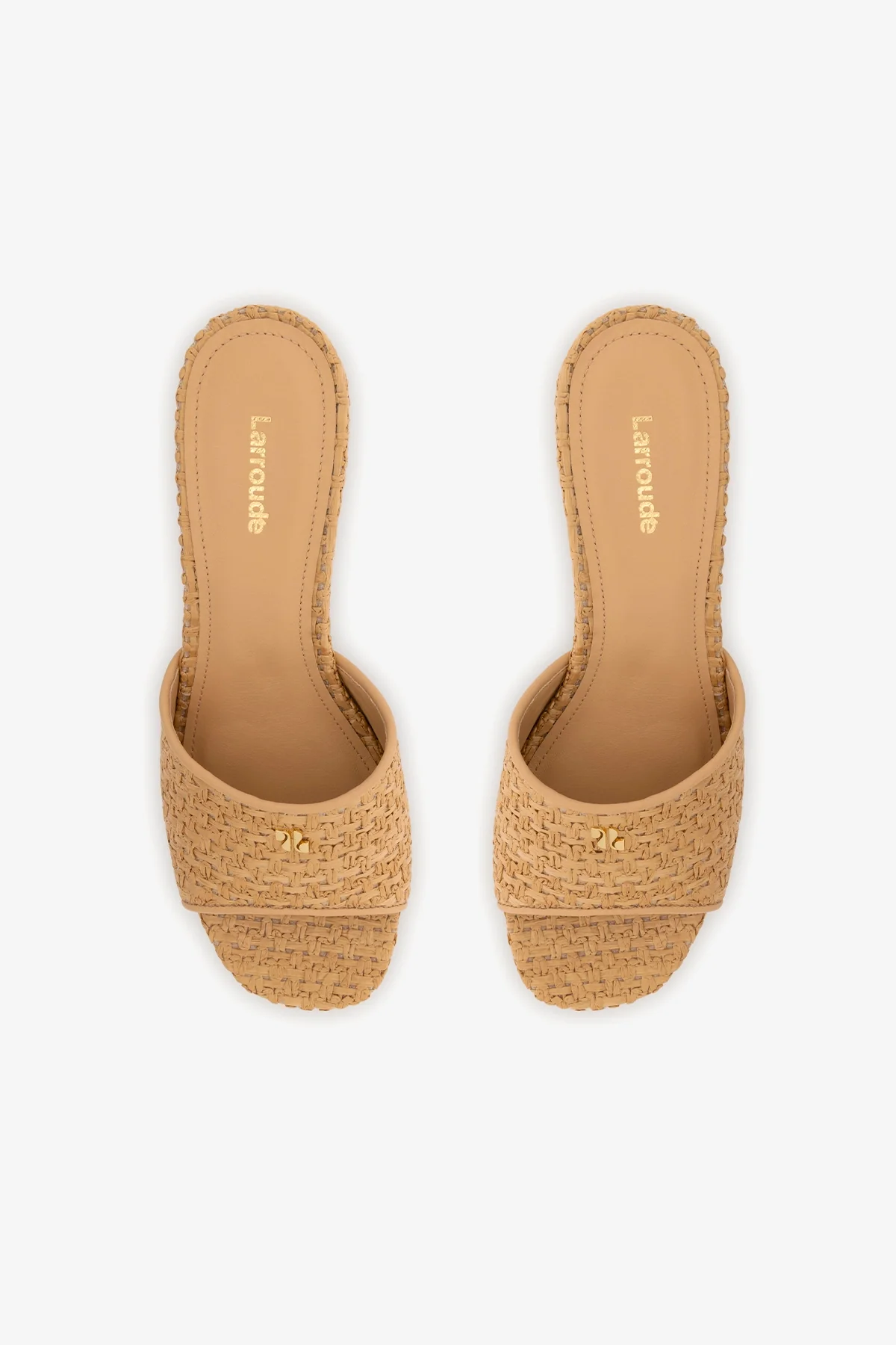 Dolly Low Mule In Natural And Beige Raffia - Image 6