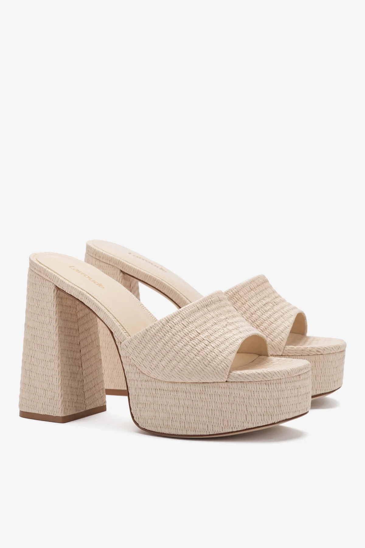 Dolly Mule In Natural Raffia - Image 3