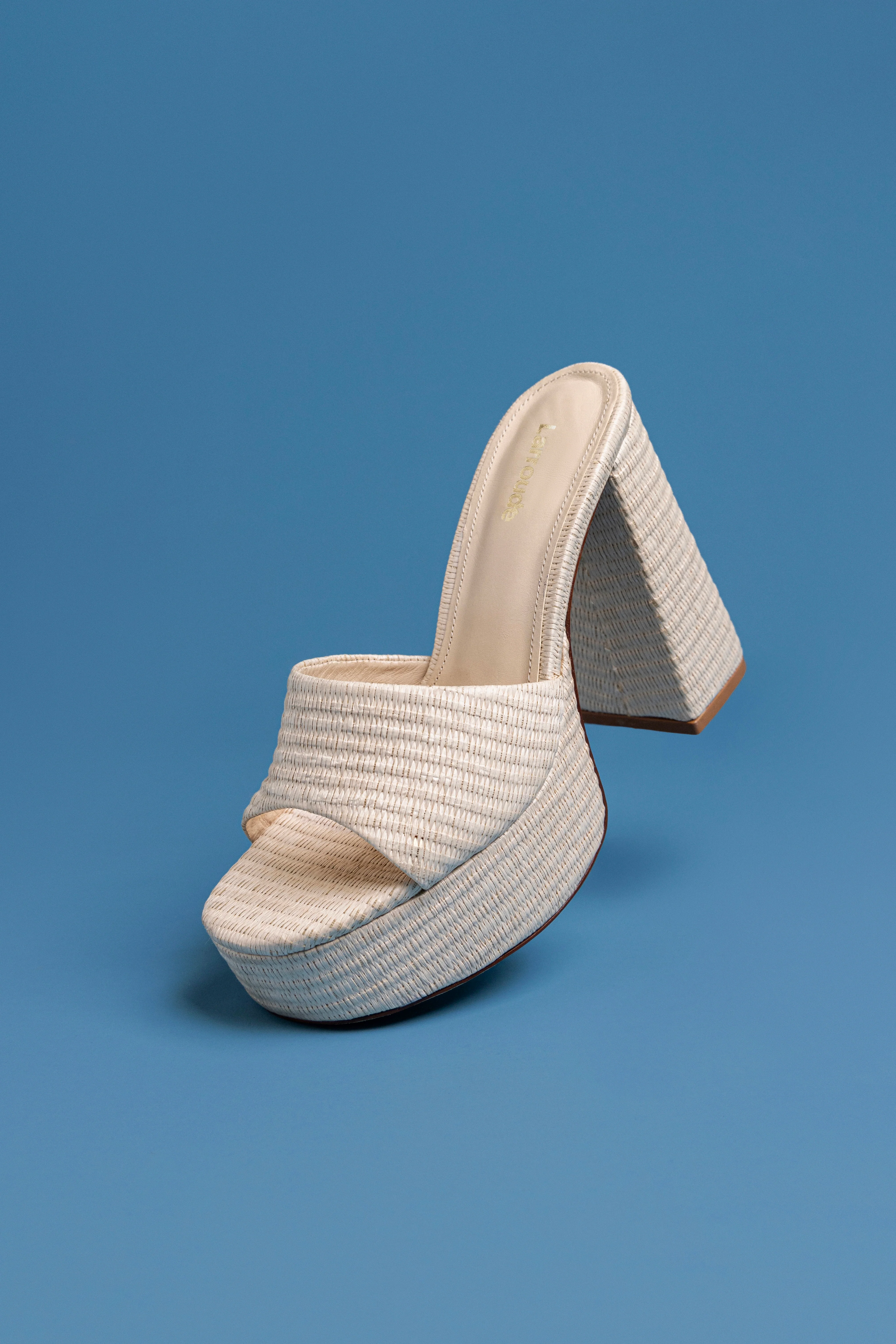 Dolly Mule In Natural Raffia - Image 6
