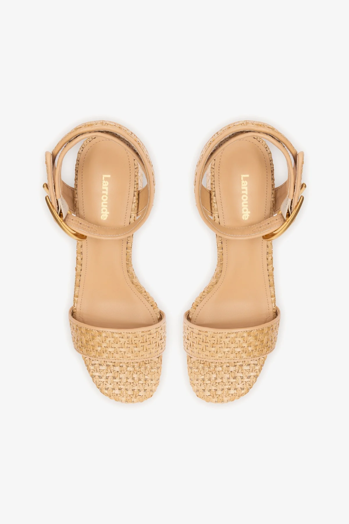 Dolly Verona Low Sandal In Natural Raffia and Beige Leather - Image 7