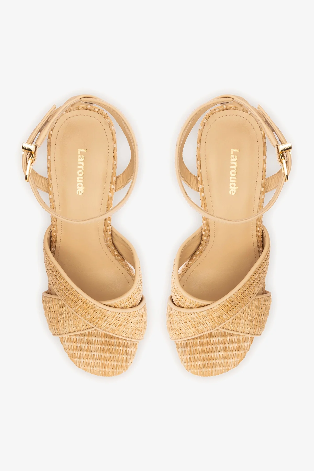Dolly X Platform Sandal In Natural Raffia - Image 7
