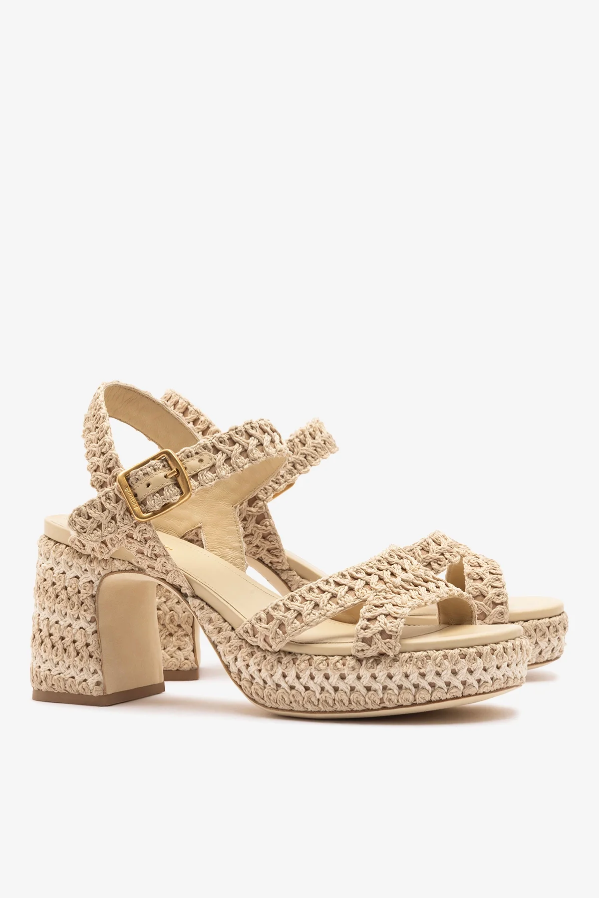 Jolene Low Sandal Natural Crochet - Image 3