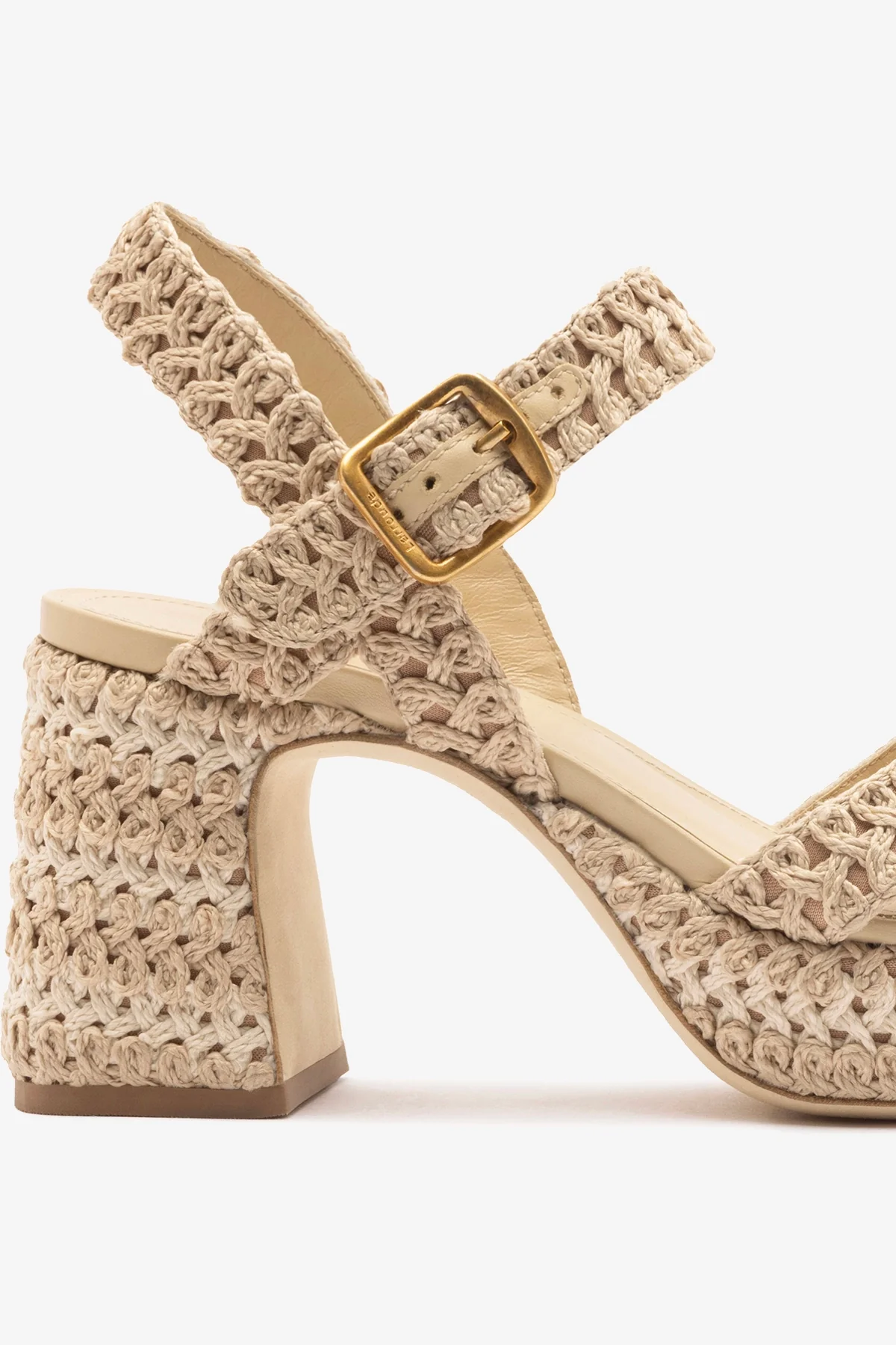 Jolene Low Sandal Natural Crochet - Image 4