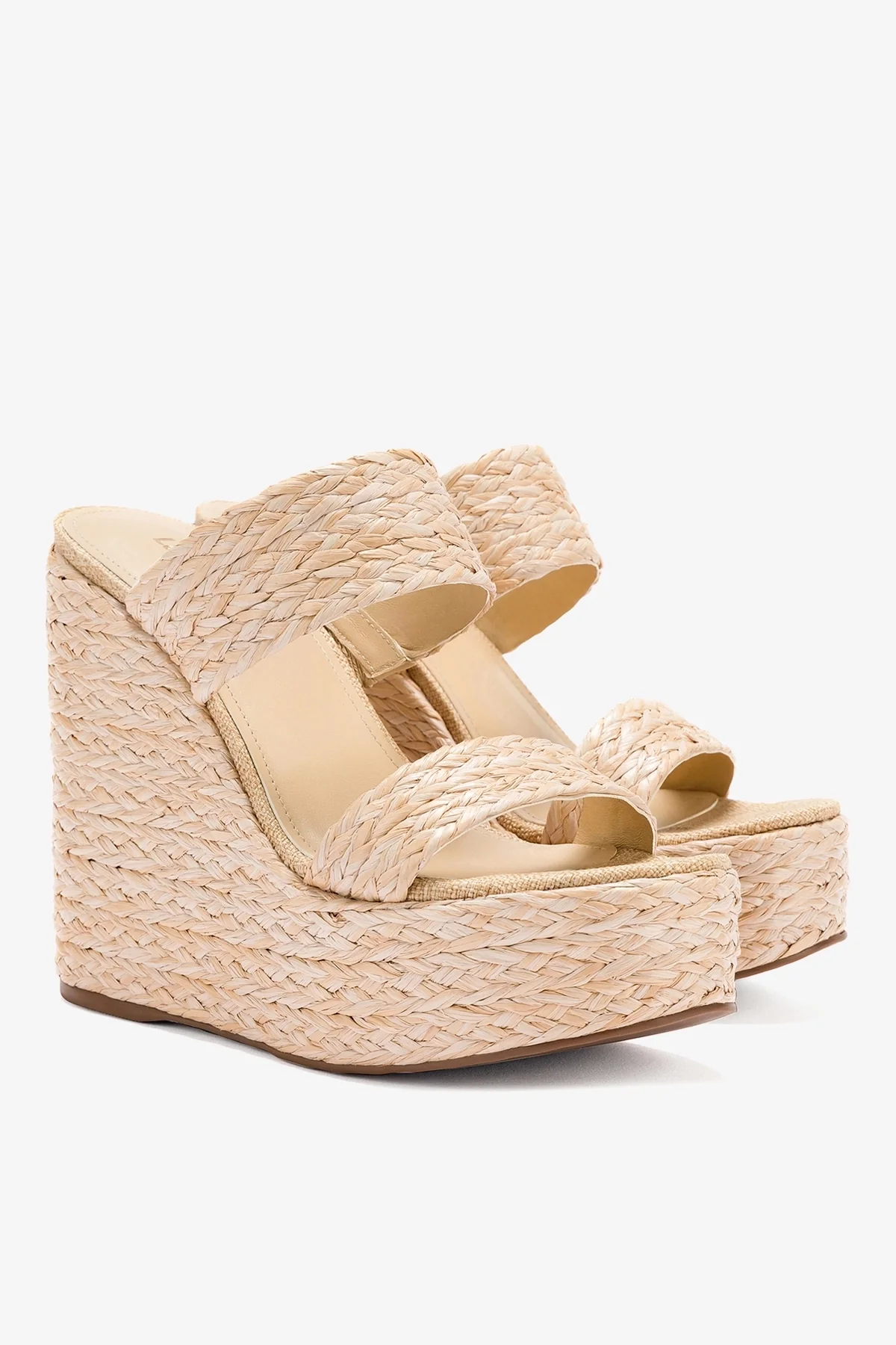 Pamela Wedge In Natural Raffia - Image 3