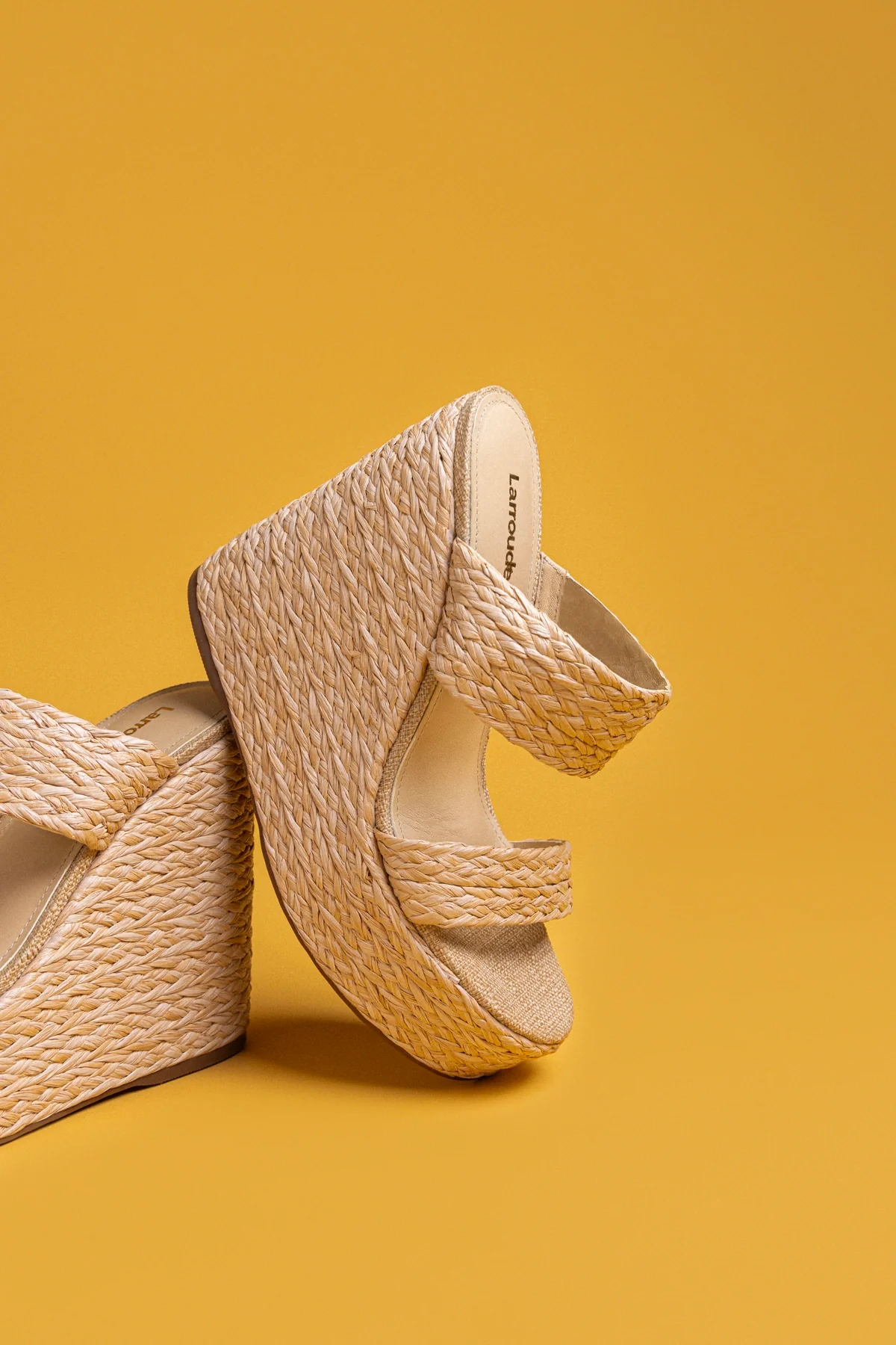 Pamela Wedge In Natural Raffia - Image 7