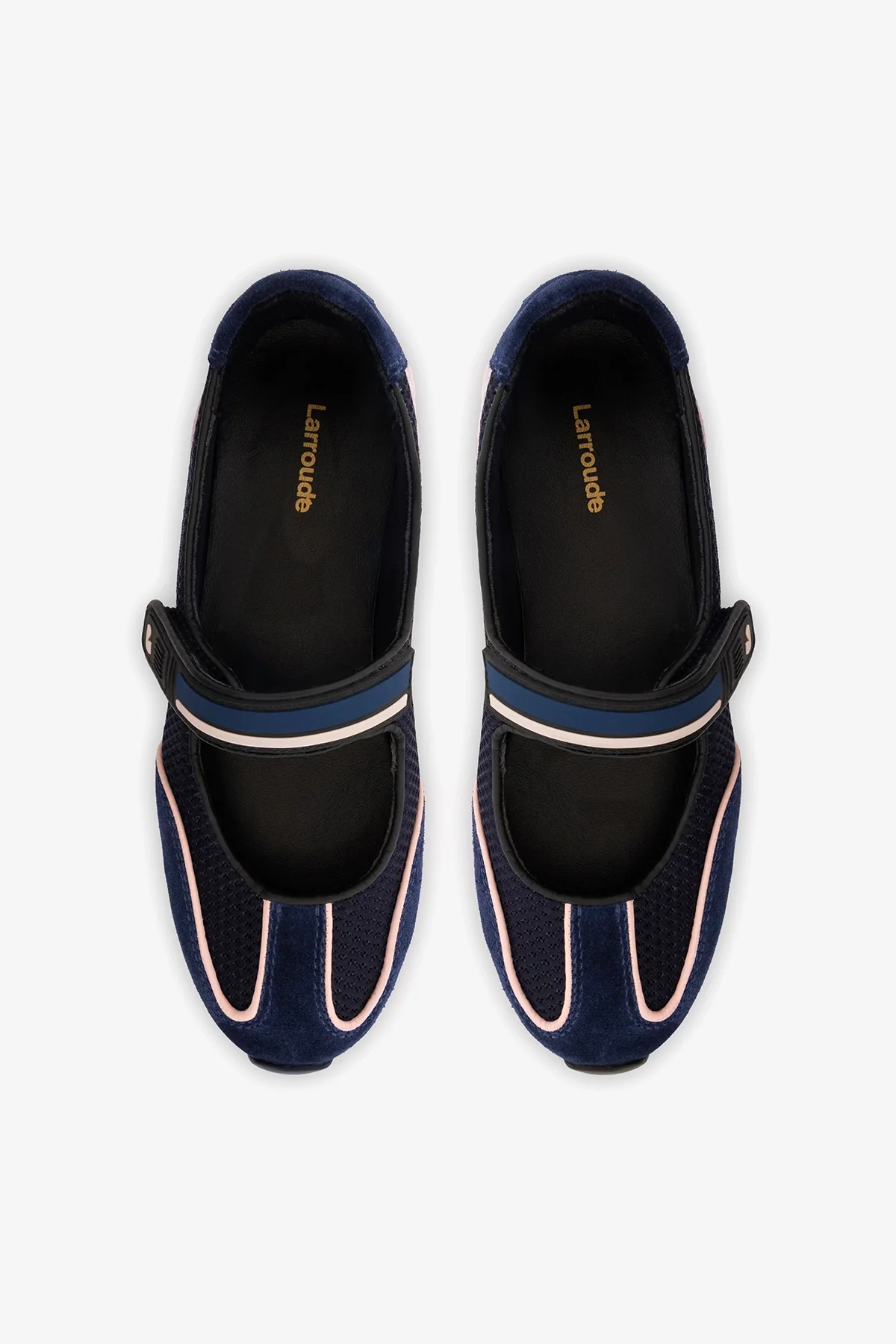 Devon Sneakerina Black Mesh and Navy Suede - Image 7