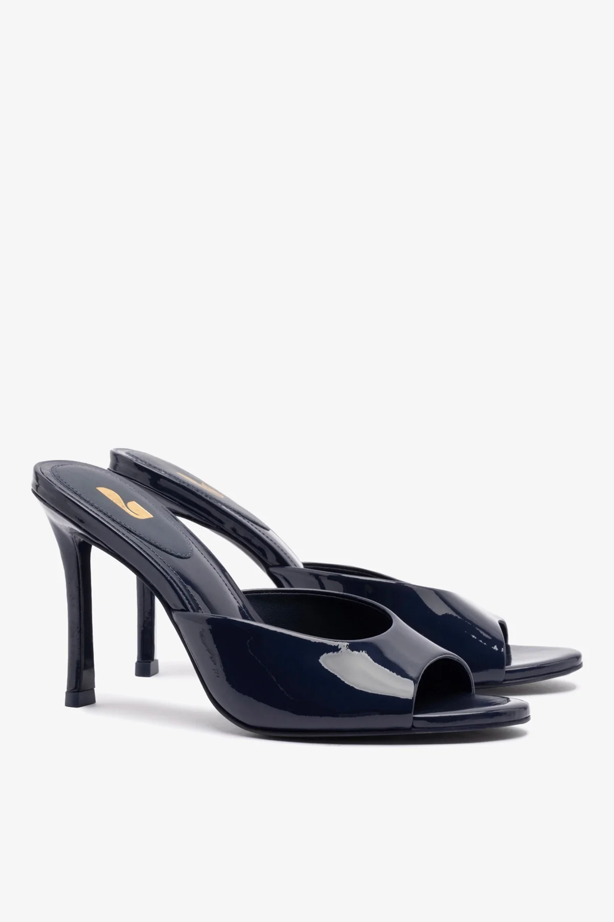 Jasmine Hi Mule In Navy Leather - Image 3