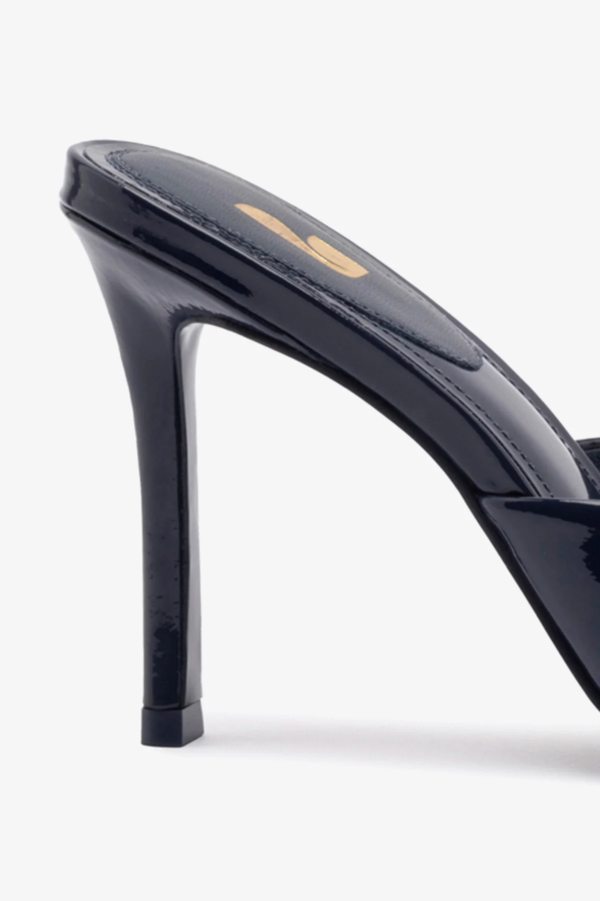 Jasmine Hi Mule In Navy Leather - Image 4