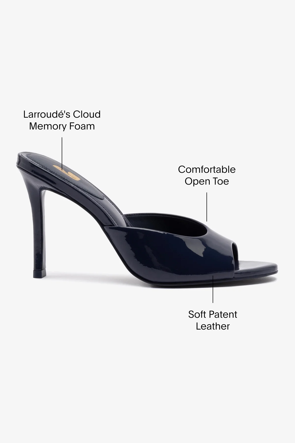 Jasmine Hi Mule In Navy Leather - Image 5