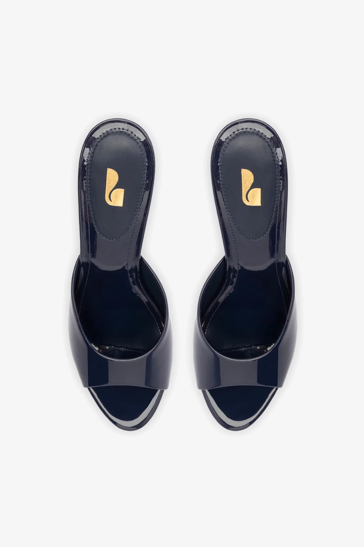 Jasmine Hi Mule In Navy Leather - Image 7