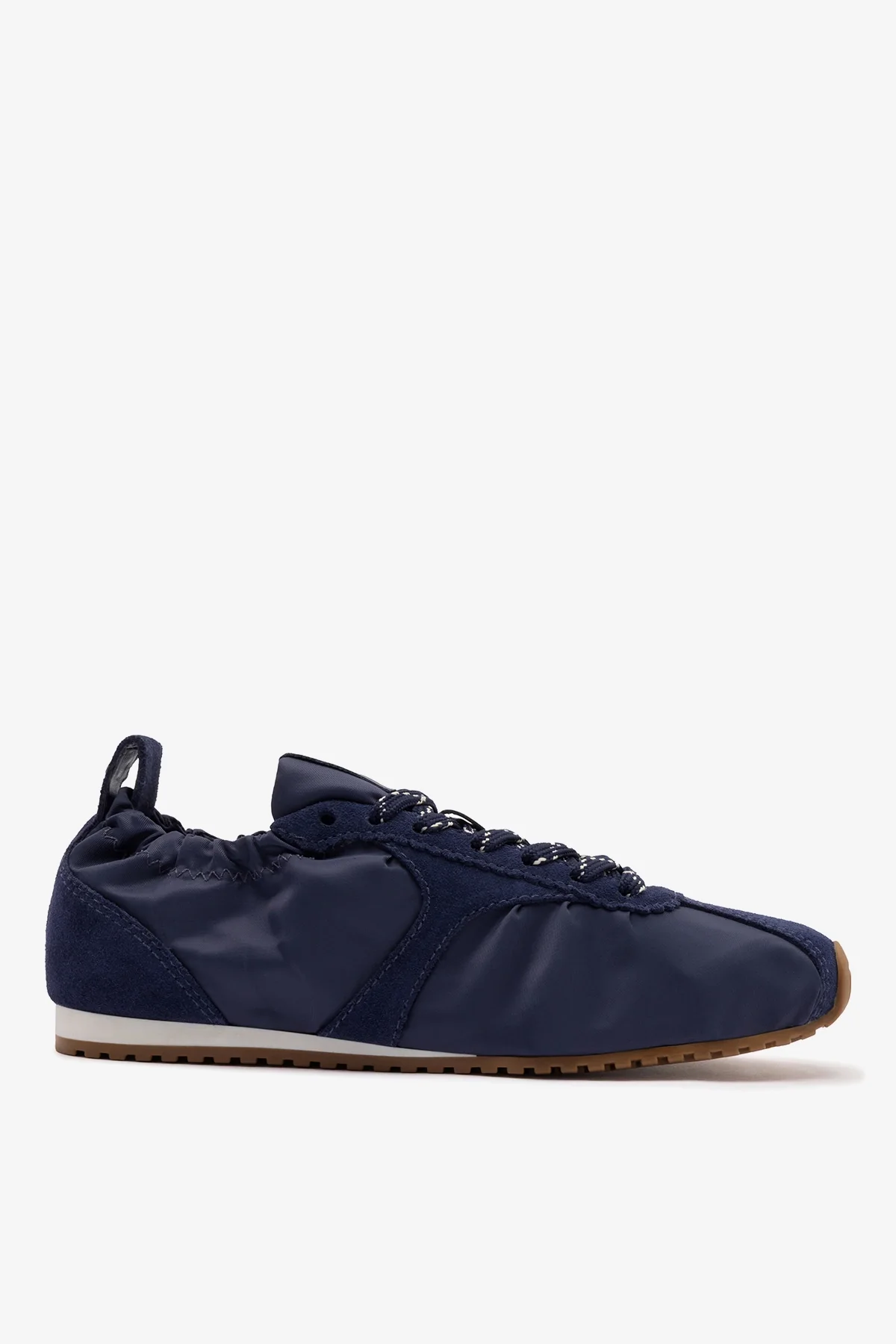 Stella Lite Sneaker In Navy Nylon and Suede