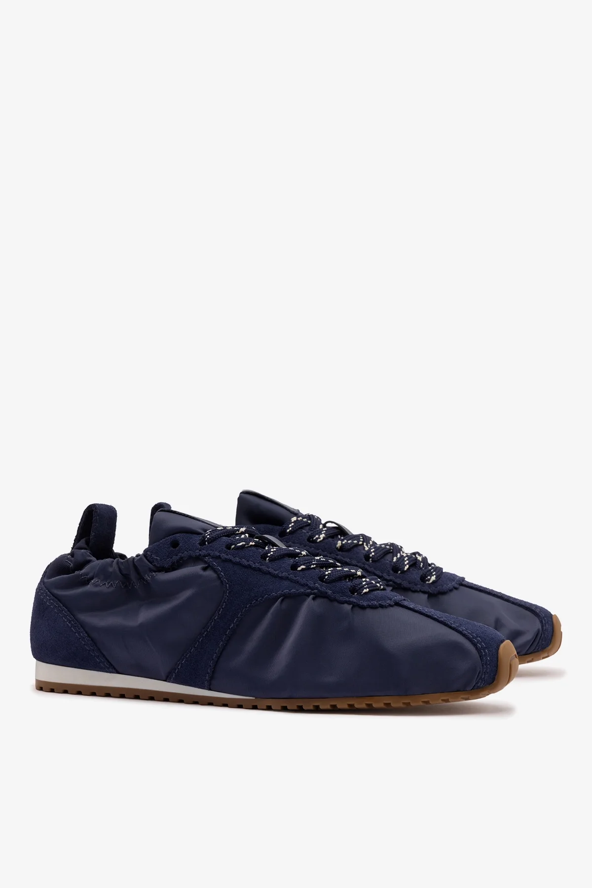 Stella Lite Sneaker In Navy Nylon and Suede - Image 3