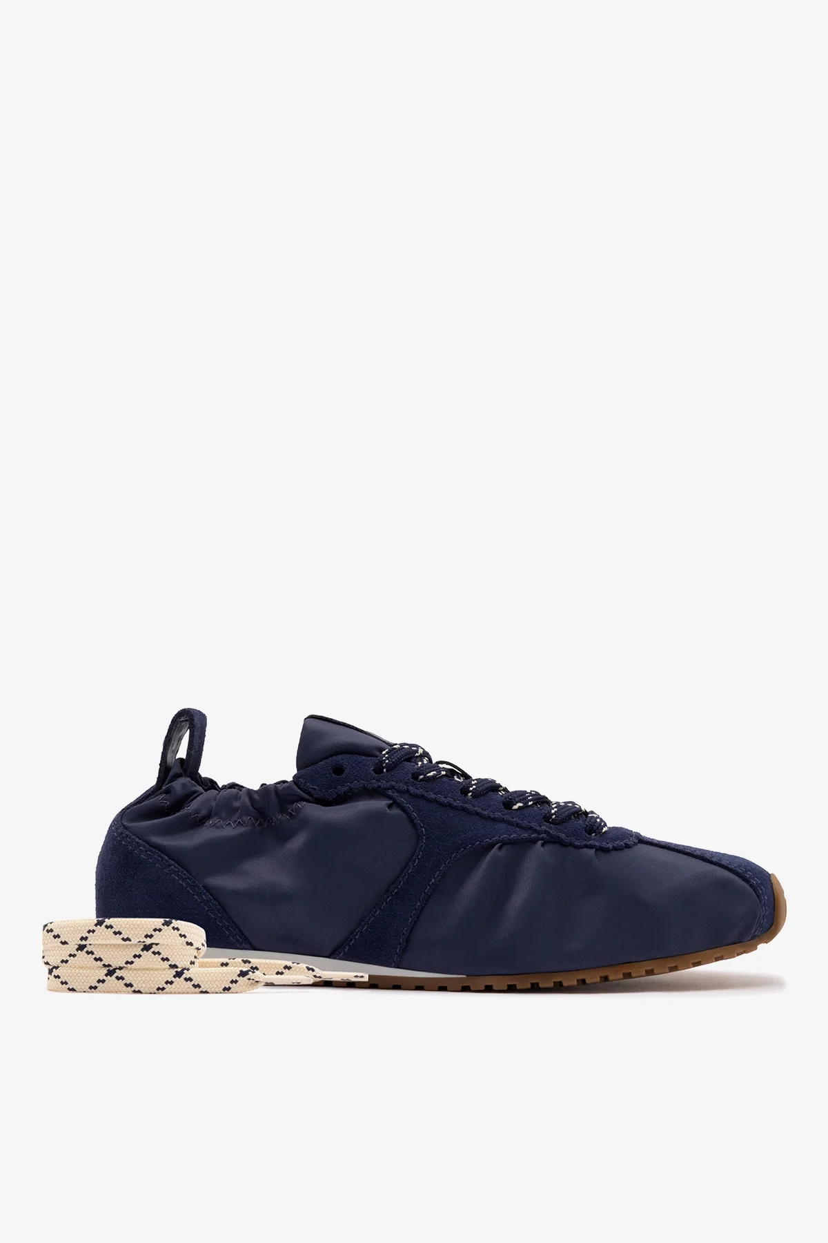 Stella Lite Sneaker In Navy Nylon and Suede - Image 4