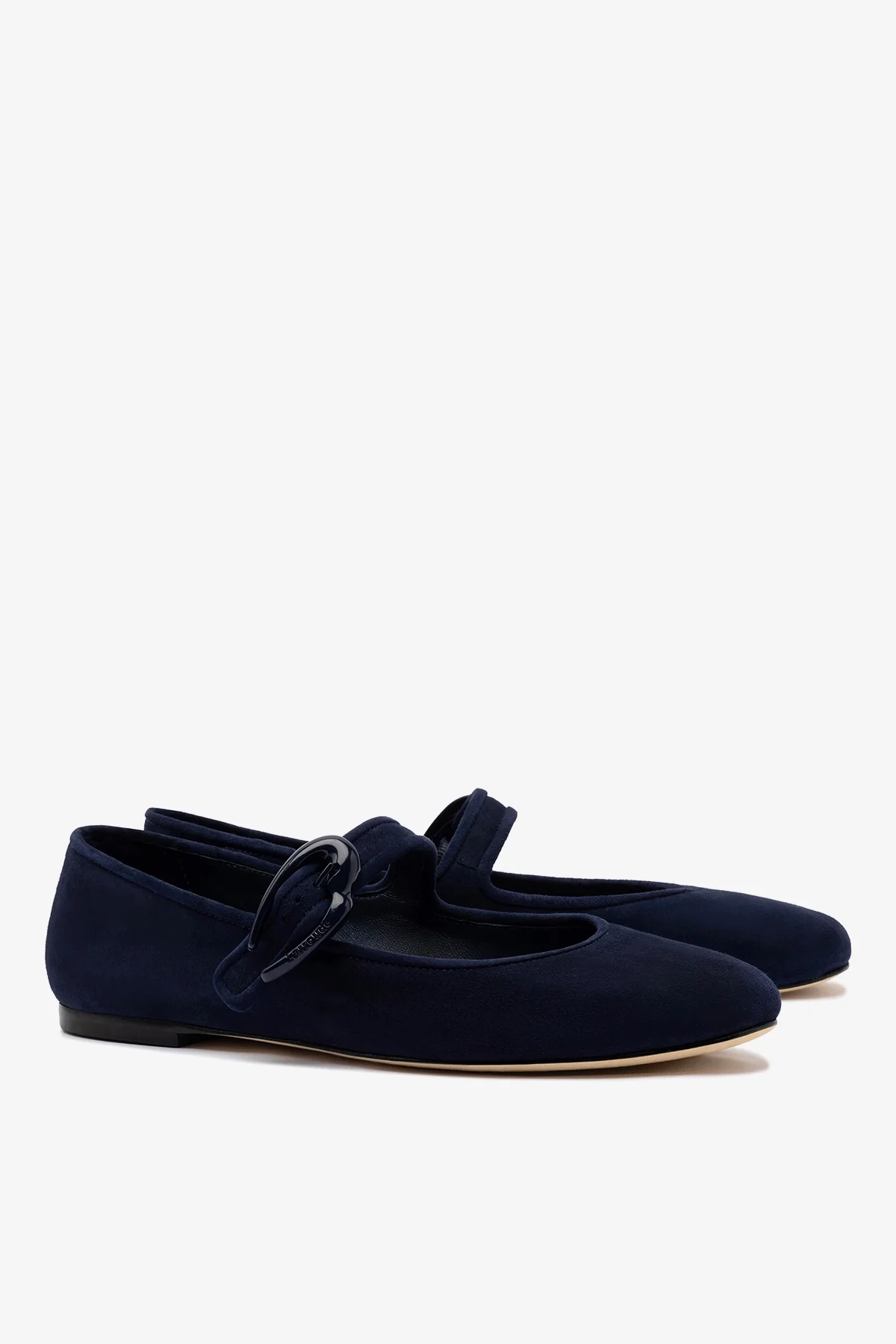 Verona Ballet Flat In Navy Suede - Image 3