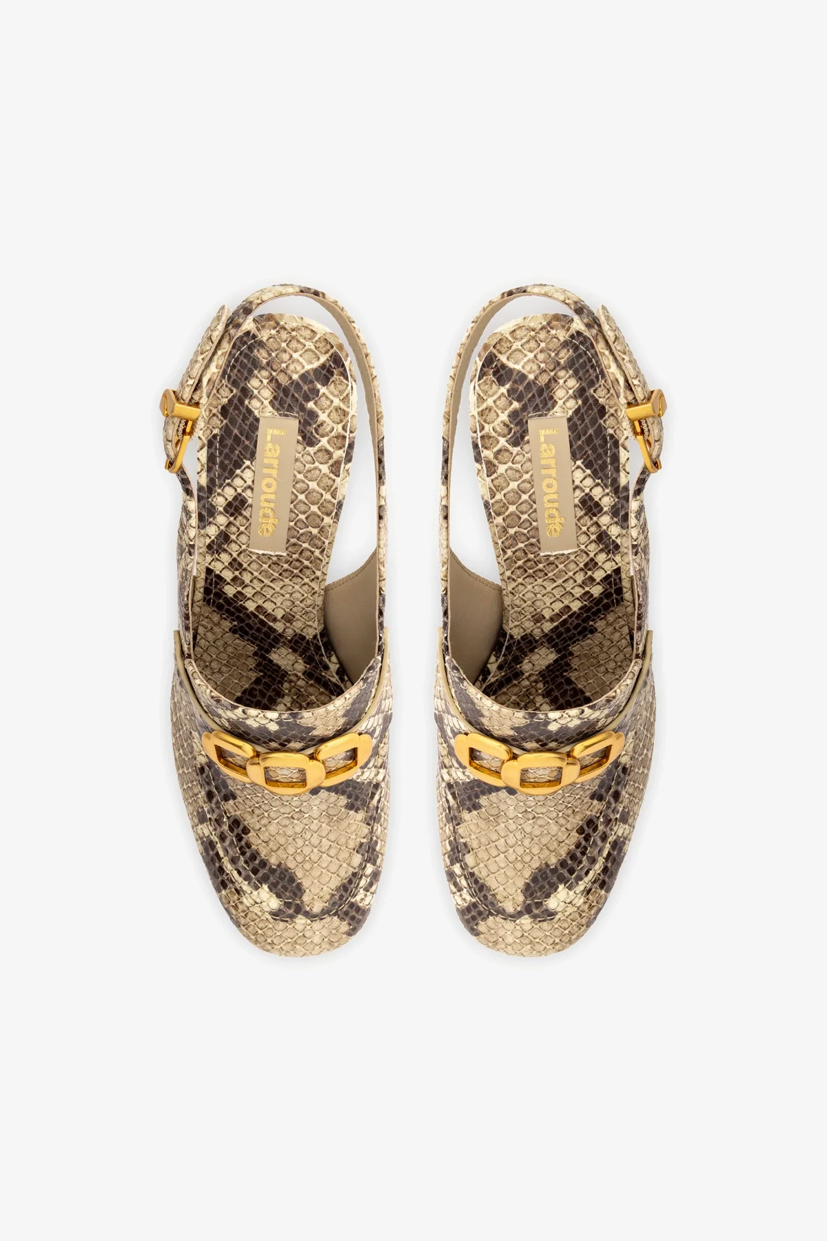 Harrington Loafer Hi In Neutral Snake Stamped Leather - Image 7