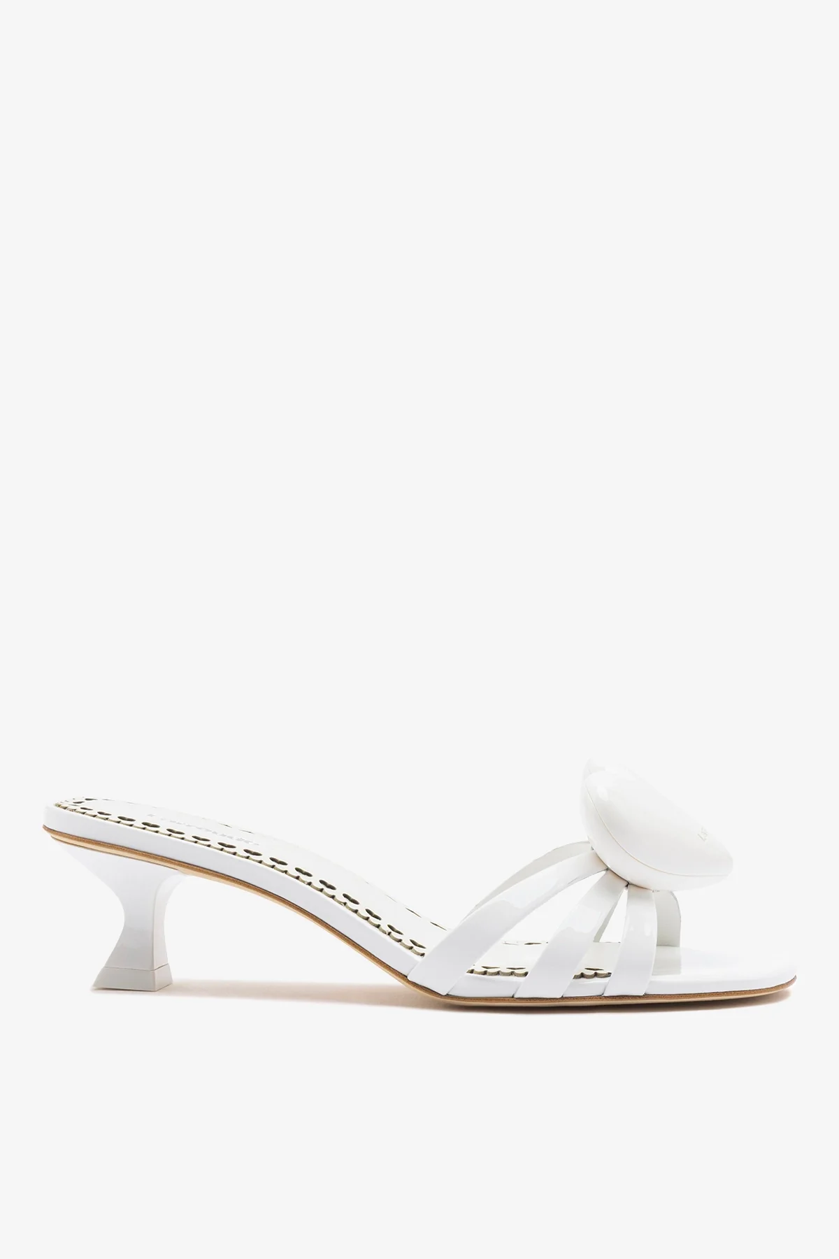 Amore Mule White Patent Leather