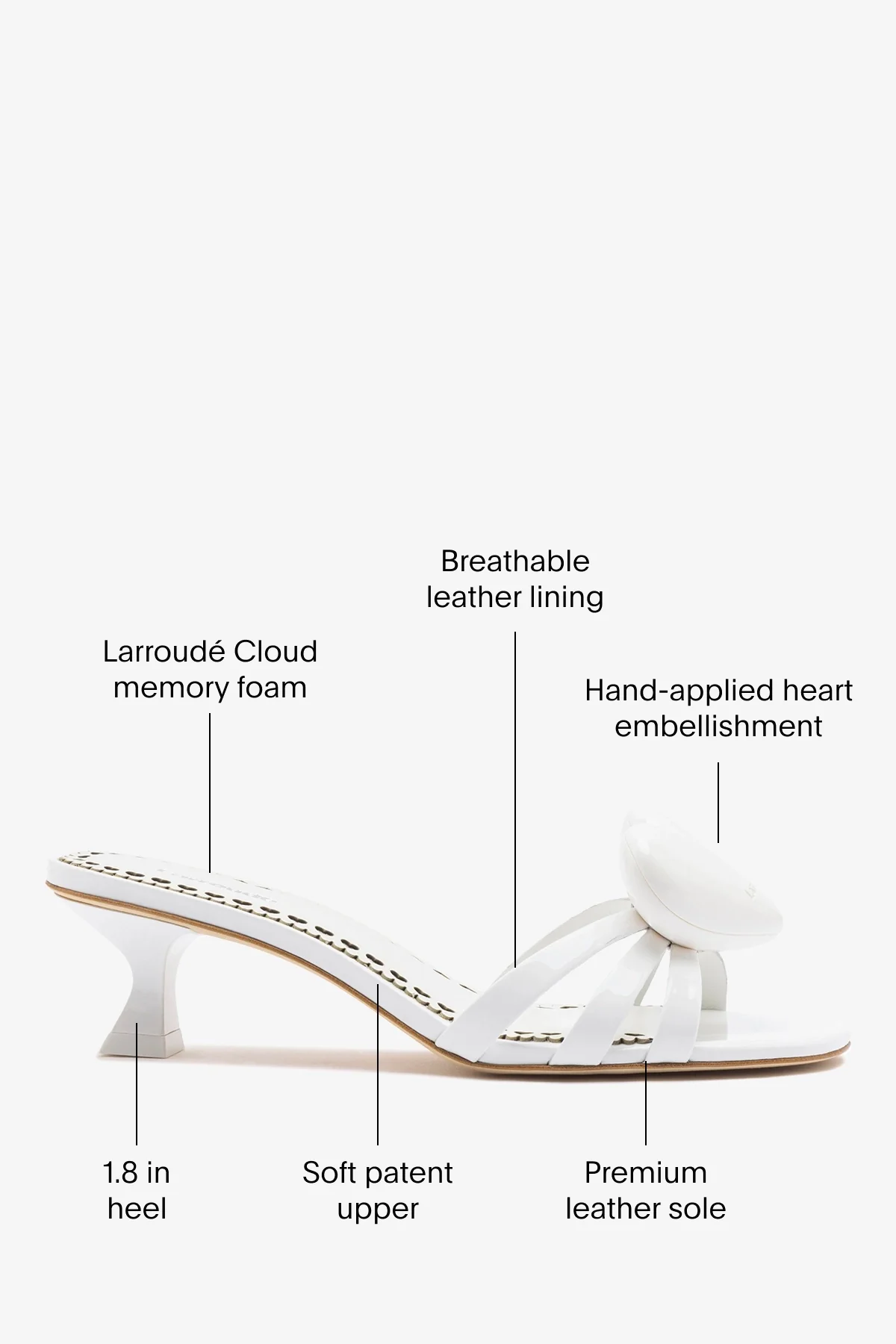 Amore Mule White Patent Leather - Image 6