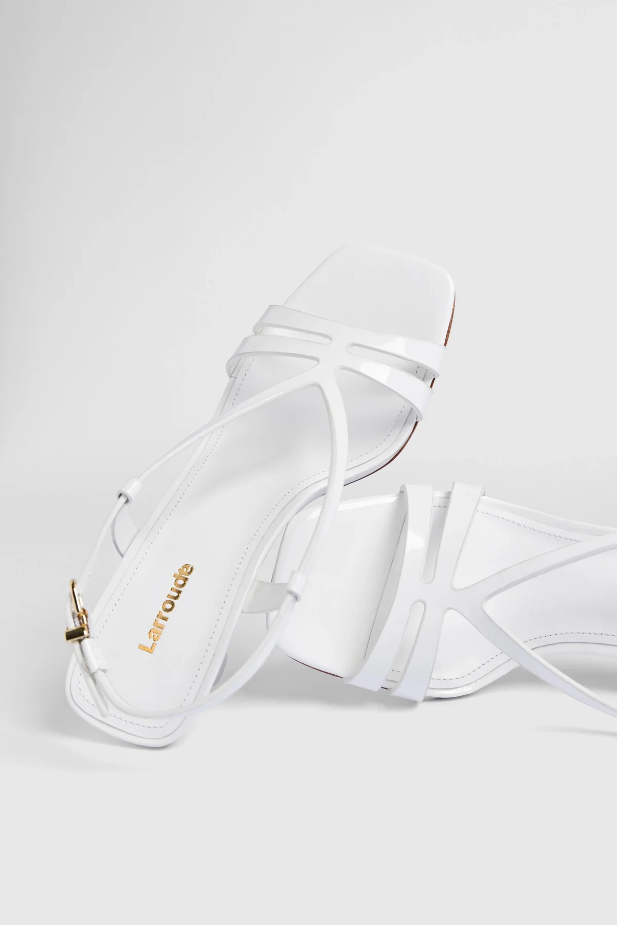 Daphne Sandal White Patent Leather - Image 6