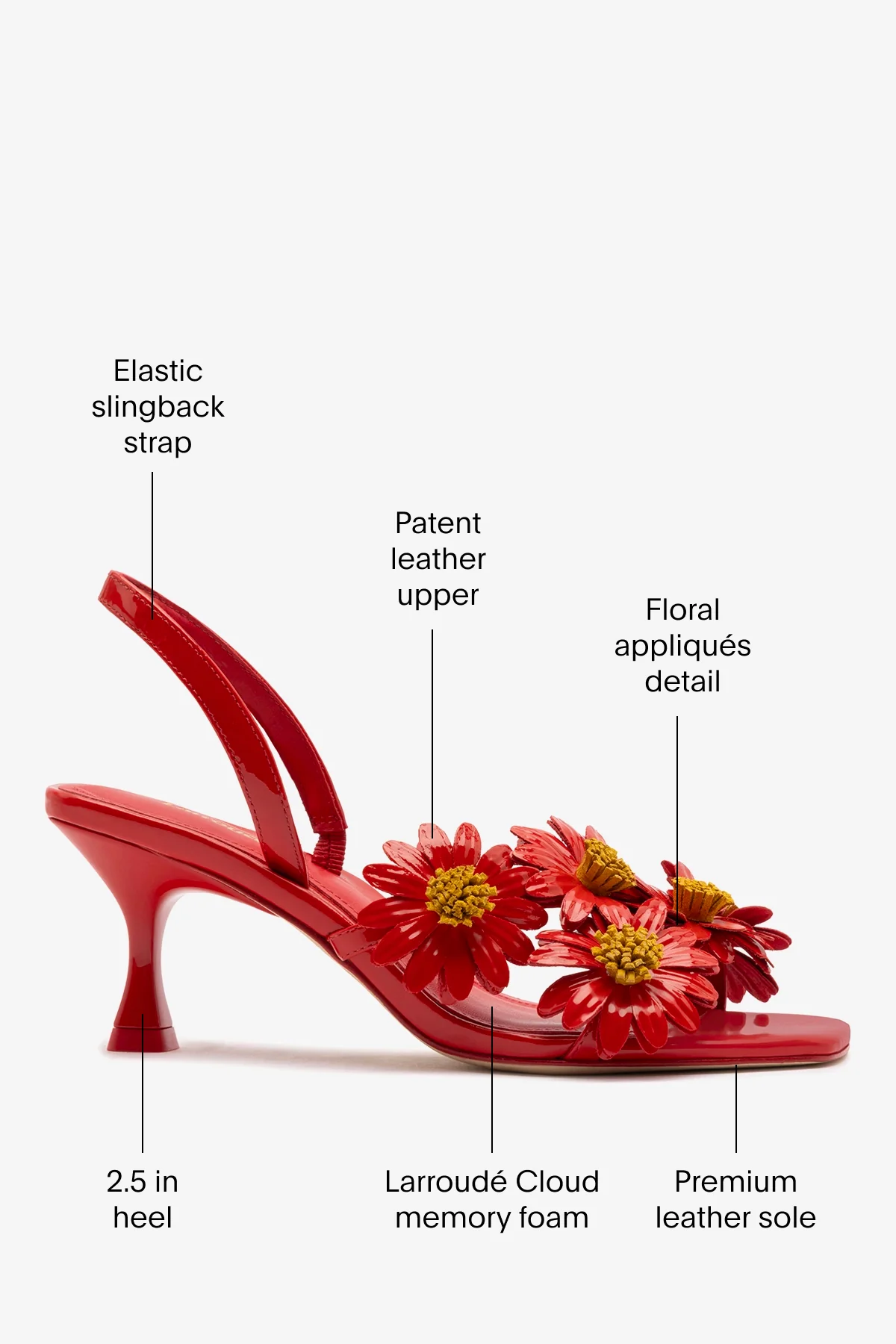 Fiore Sandal Scarlet Patent Leather - Image 5