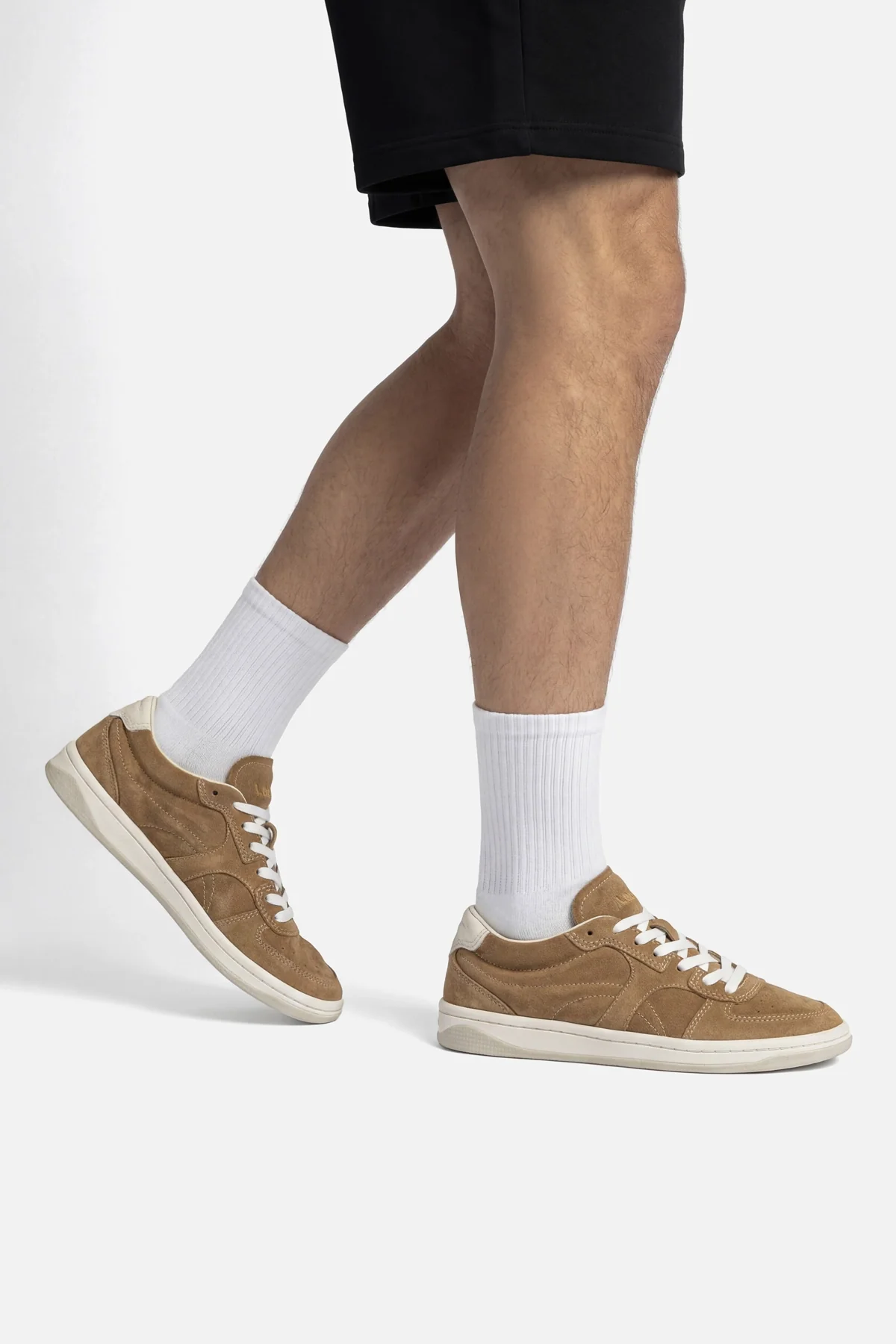 George Sneaker In Peanut Suede and Ivory Leather - Image 2