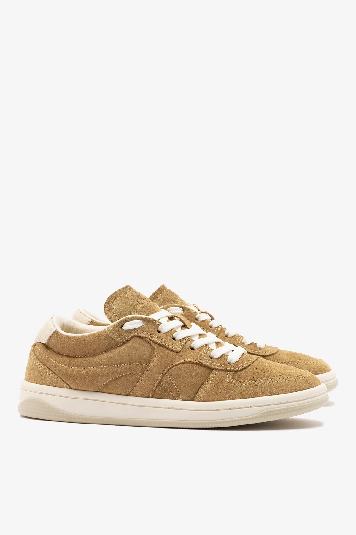 George Sneaker In Peanut Suede and Ivory Leather - Image 3