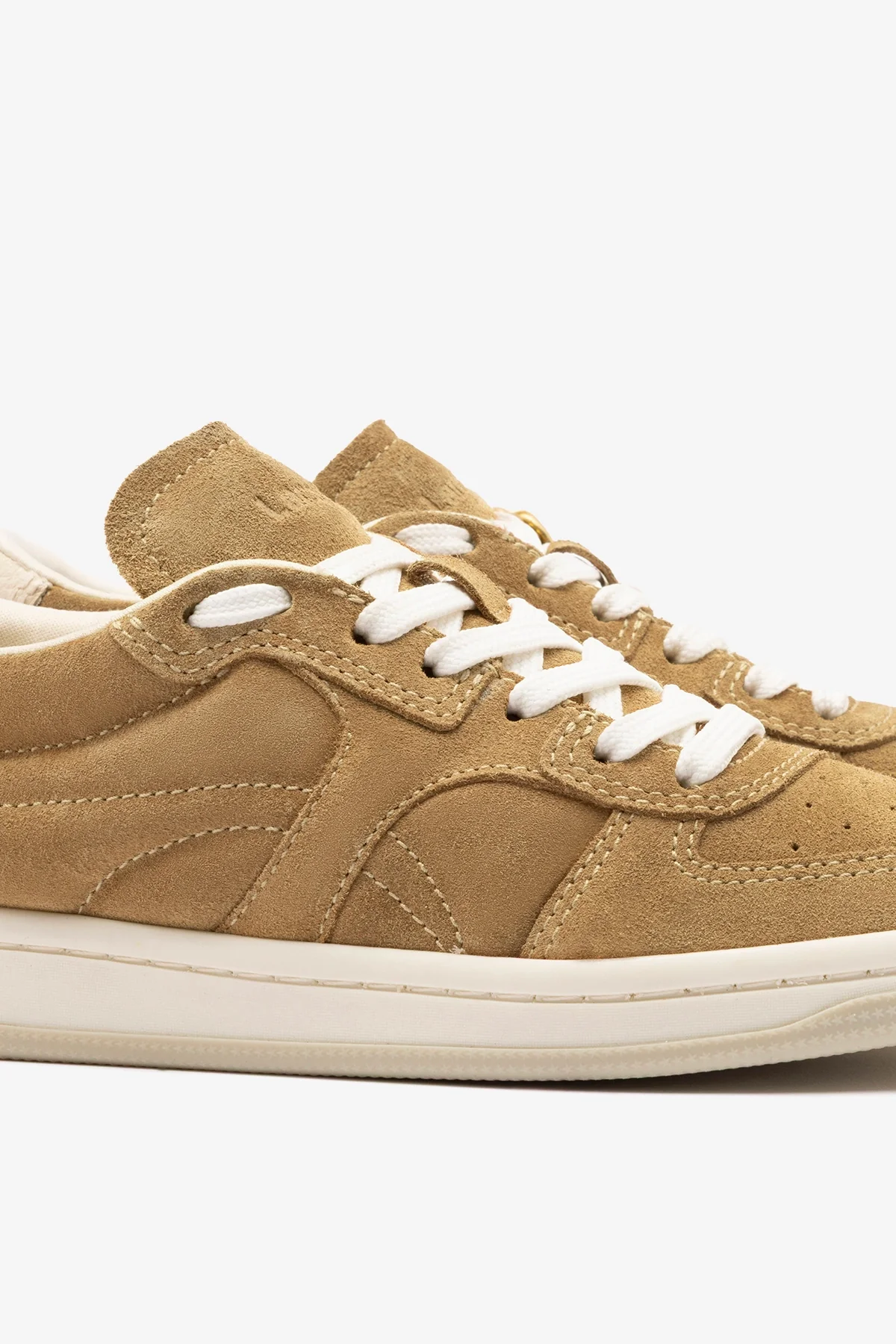 George Sneaker In Peanut Suede and Ivory Leather - Image 4