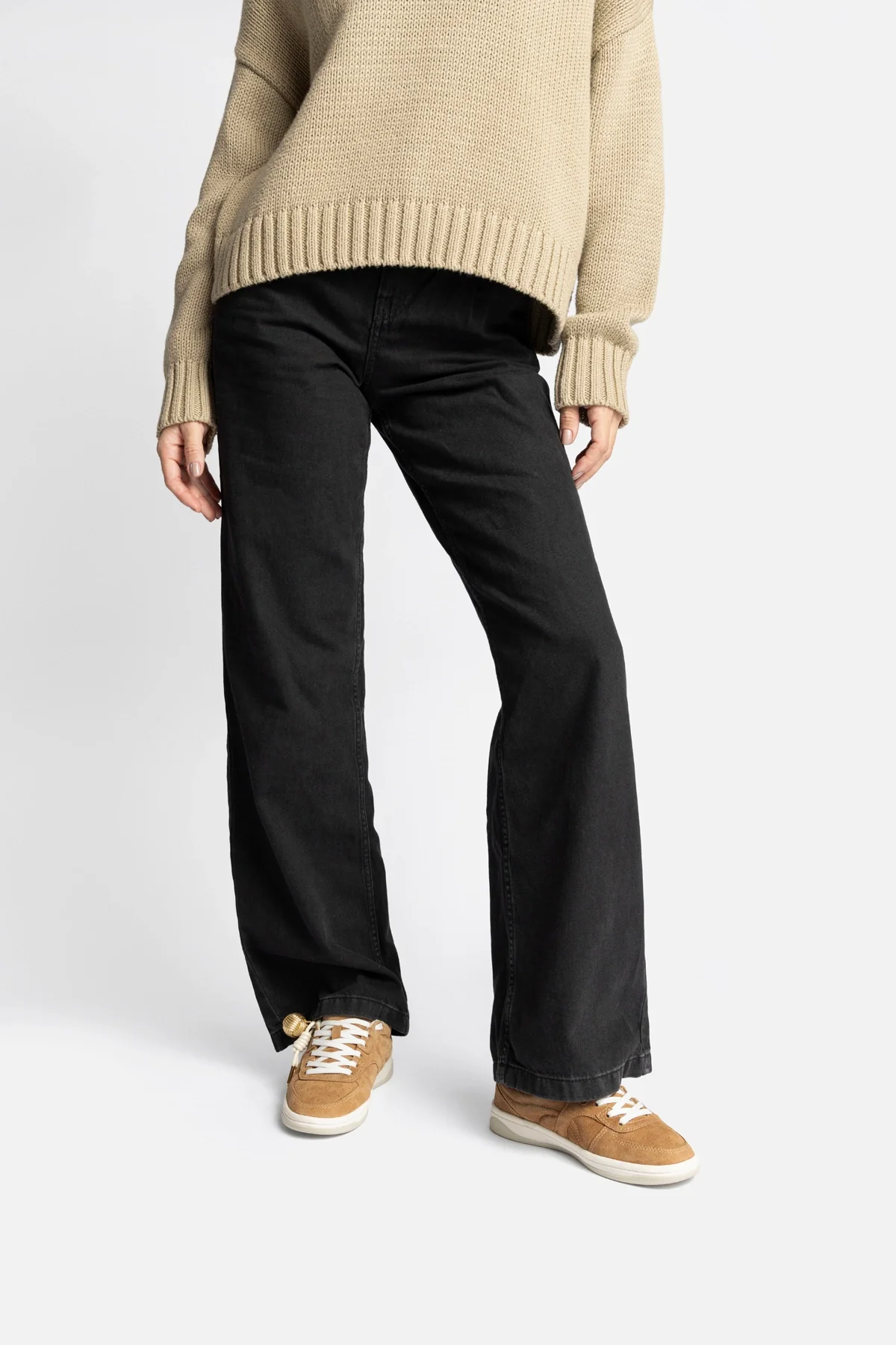 George Sneaker In Peanut Suede and Ivory Leather - Image 6