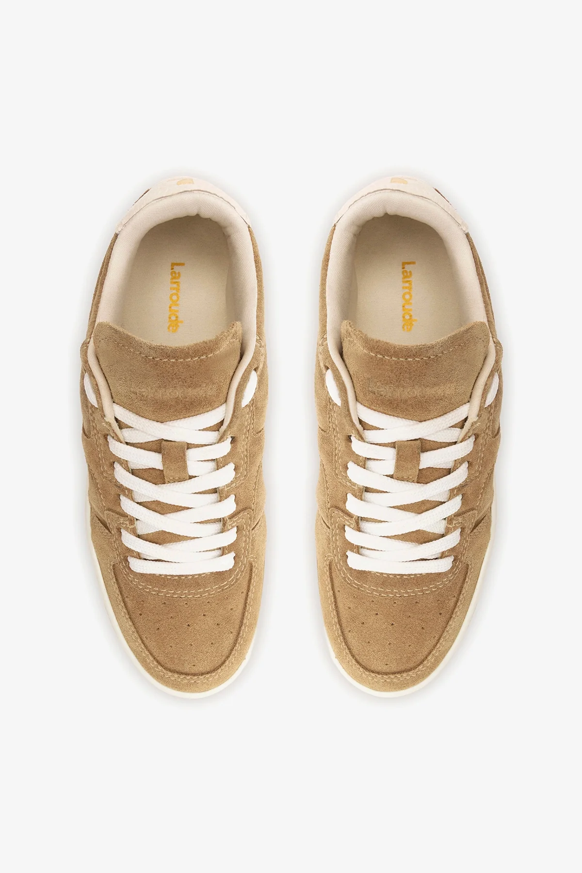 George Sneaker In Peanut Suede and Ivory Leather - Image 7
