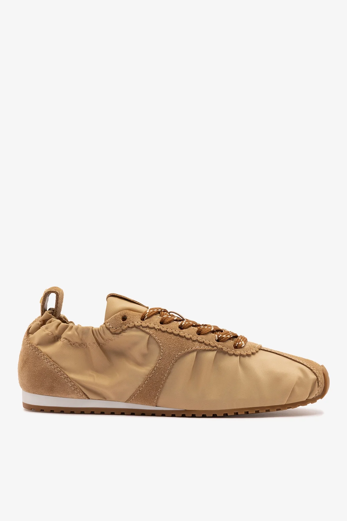 Stella Lite Sneaker In Peanut Nylon and Suede