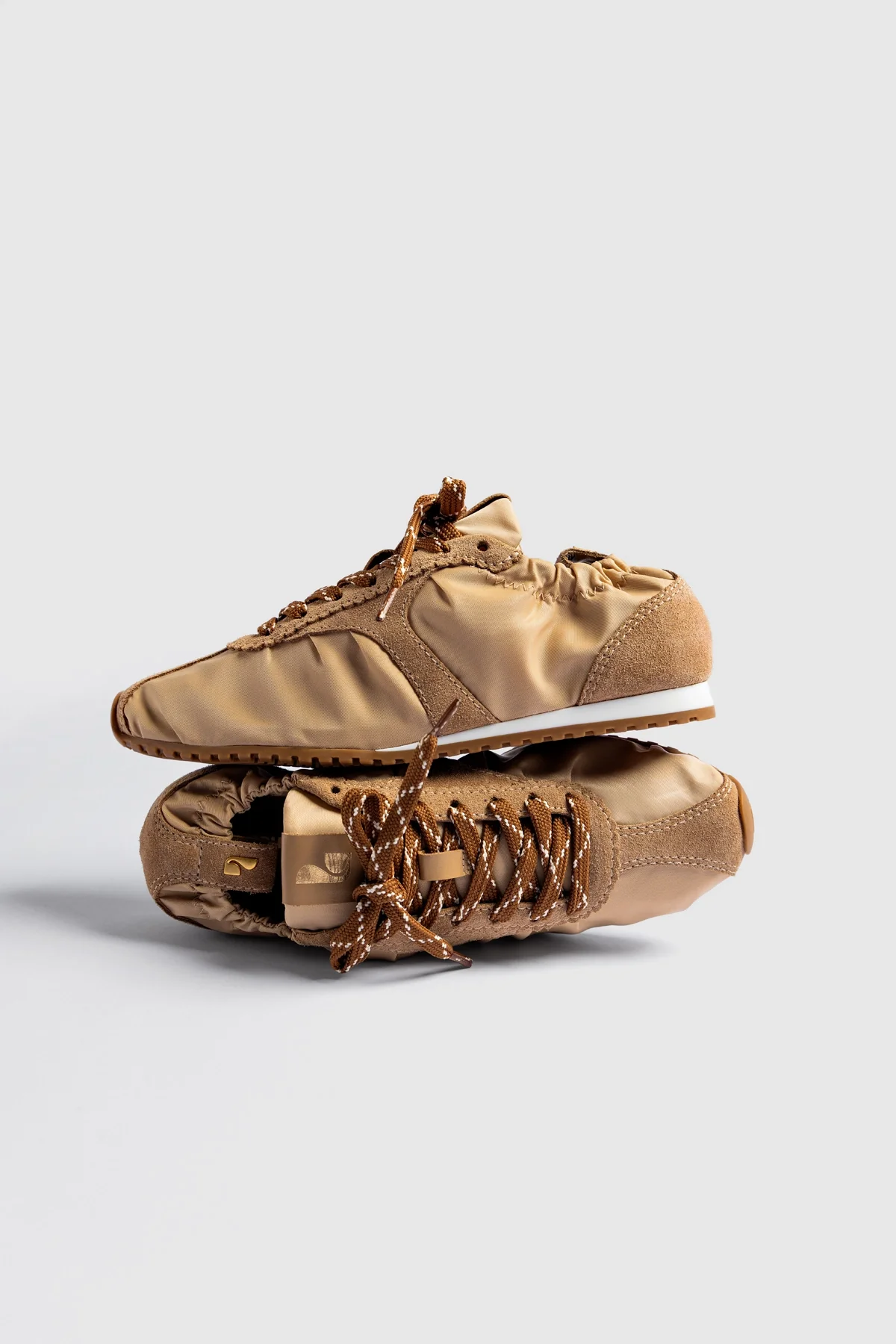 Stella Lite Sneaker In Peanut Nylon and Suede - Image 2