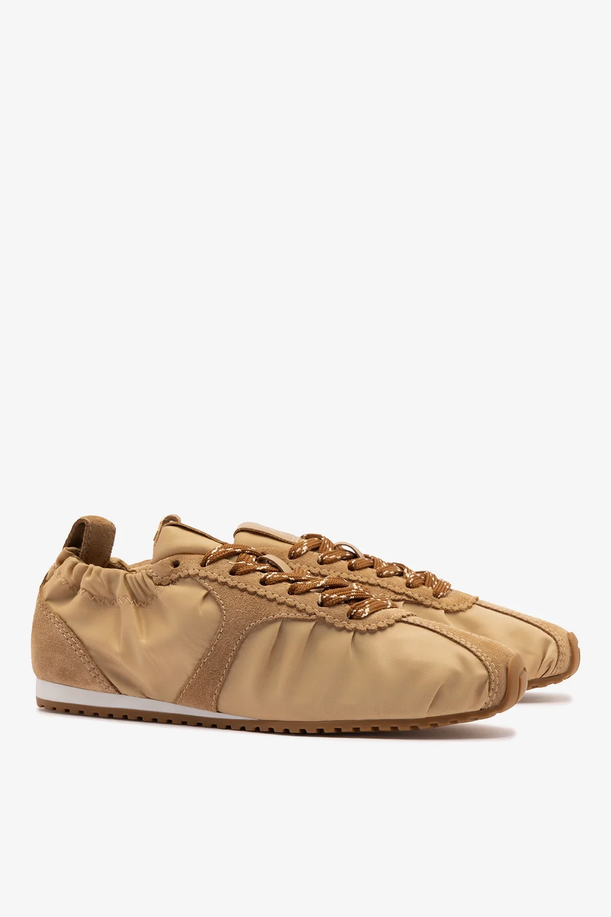 Stella Lite Sneaker In Peanut Nylon and Suede - Image 3
