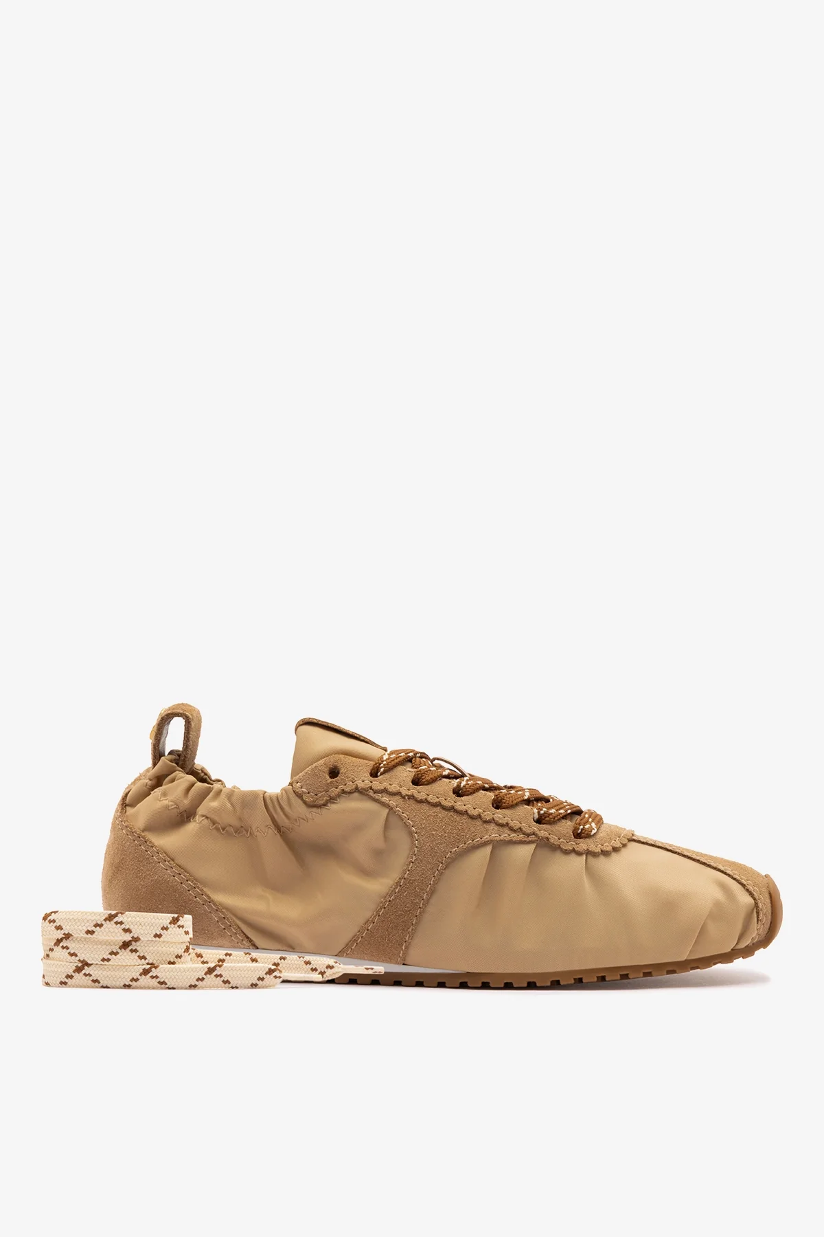 Stella Lite Sneaker In Peanut Nylon and Suede - Image 4