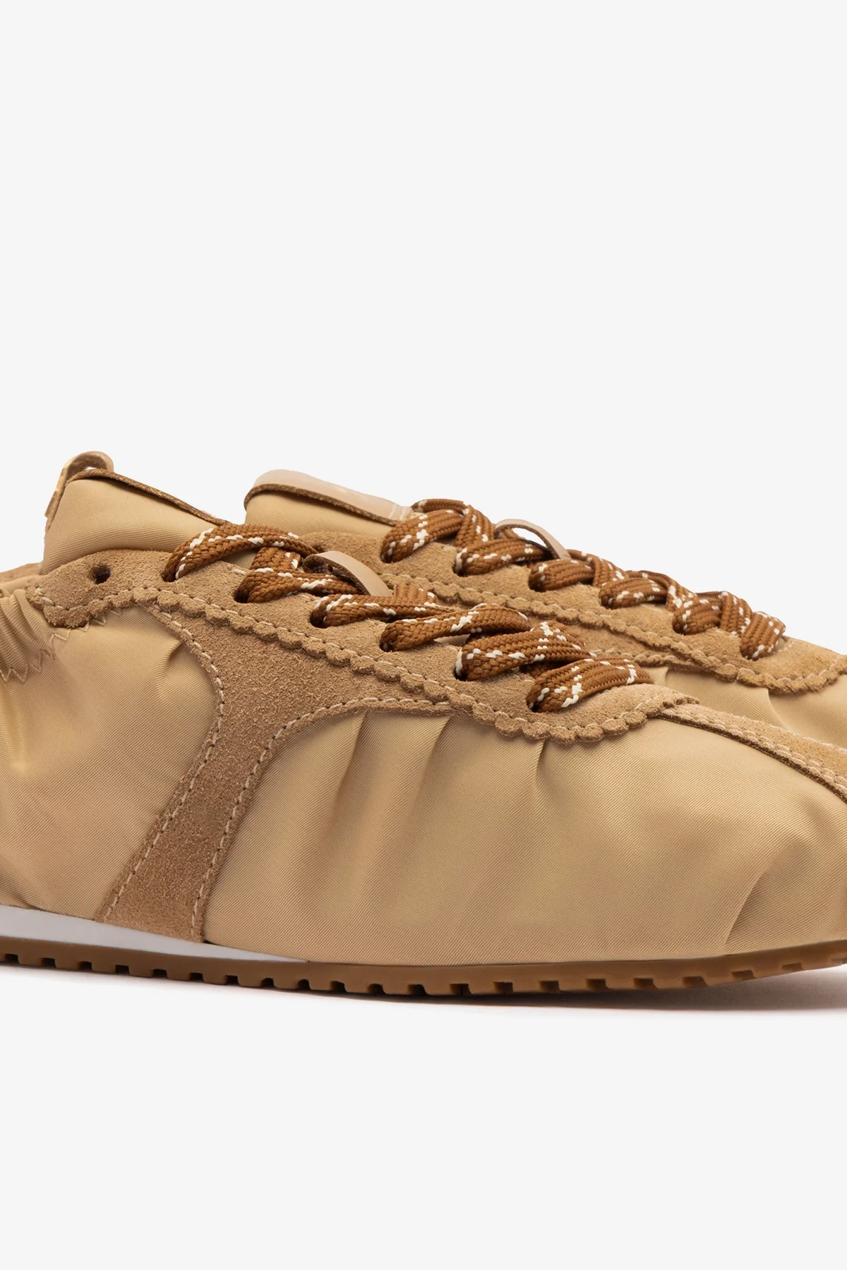 Stella Lite Sneaker In Peanut Nylon and Suede - Image 6