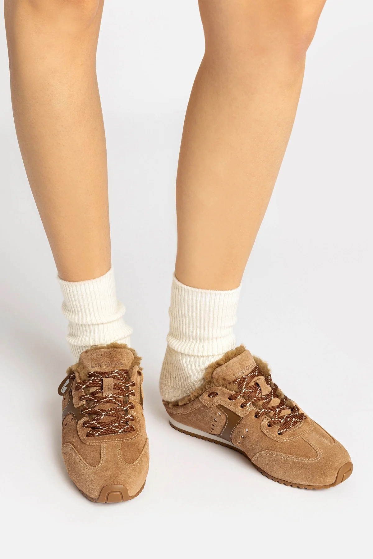 Stella Mule In Peanut Suede And Natural Shearling - Image 2